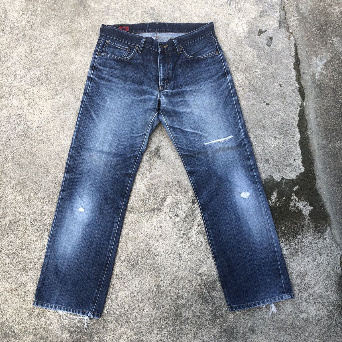 Edwin × Vintage 🔥Rare🔥Edwin 503 Stoned Wash Rips Distress Denim Jeans Size US 34 / EU 50 - 1 Thumbnail