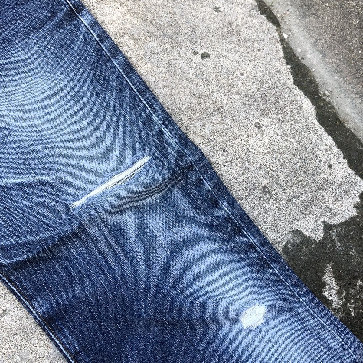 Edwin × Vintage 🔥Rare🔥Edwin 503 Stoned Wash Rips Distress Denim Jeans Size US 34 / EU 50 - 8 Thumbnail