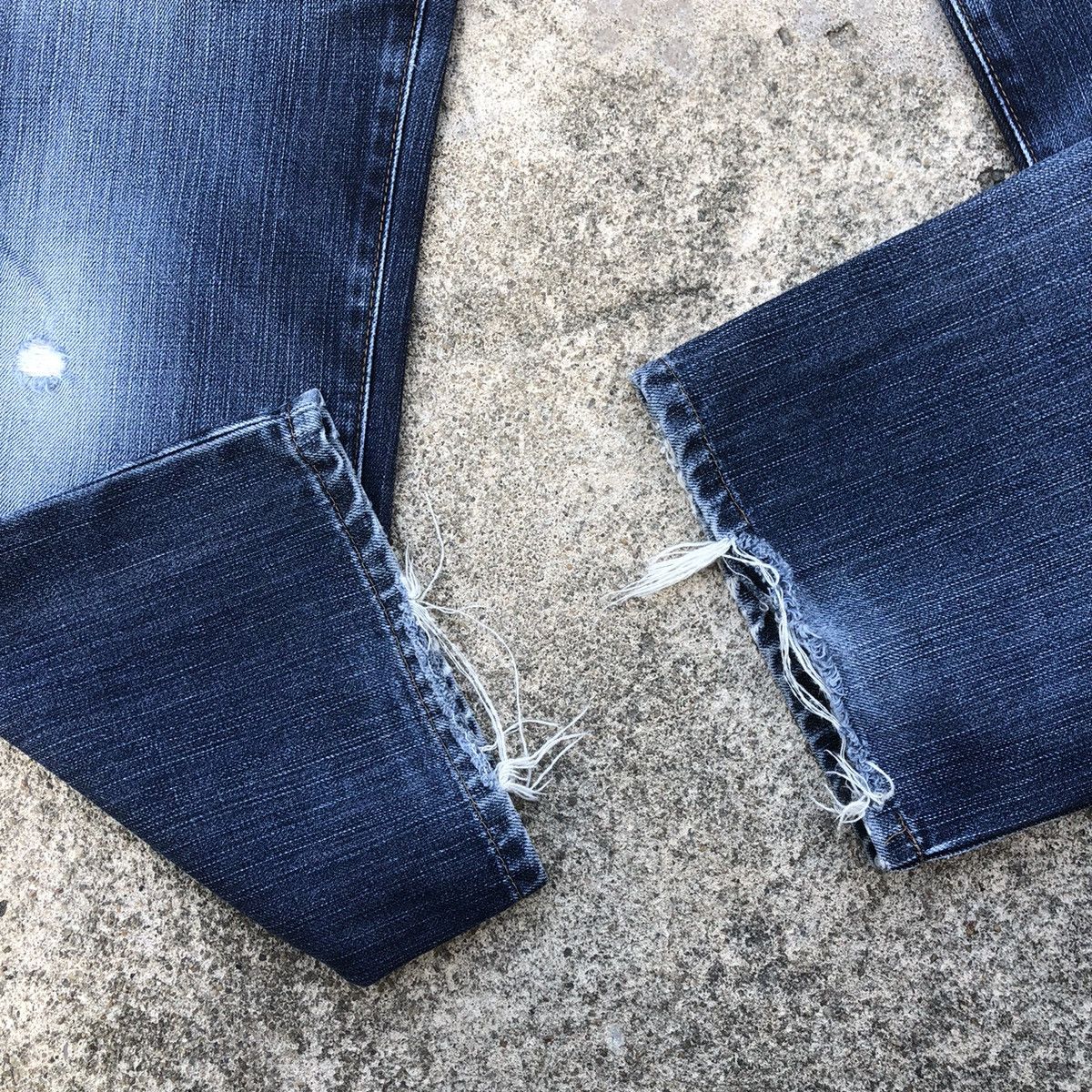 Edwin × Vintage 🔥Rare🔥Edwin 503 Stoned Wash Rips Distress Denim Jeans Size US 34 / EU 50 - 7 Thumbnail