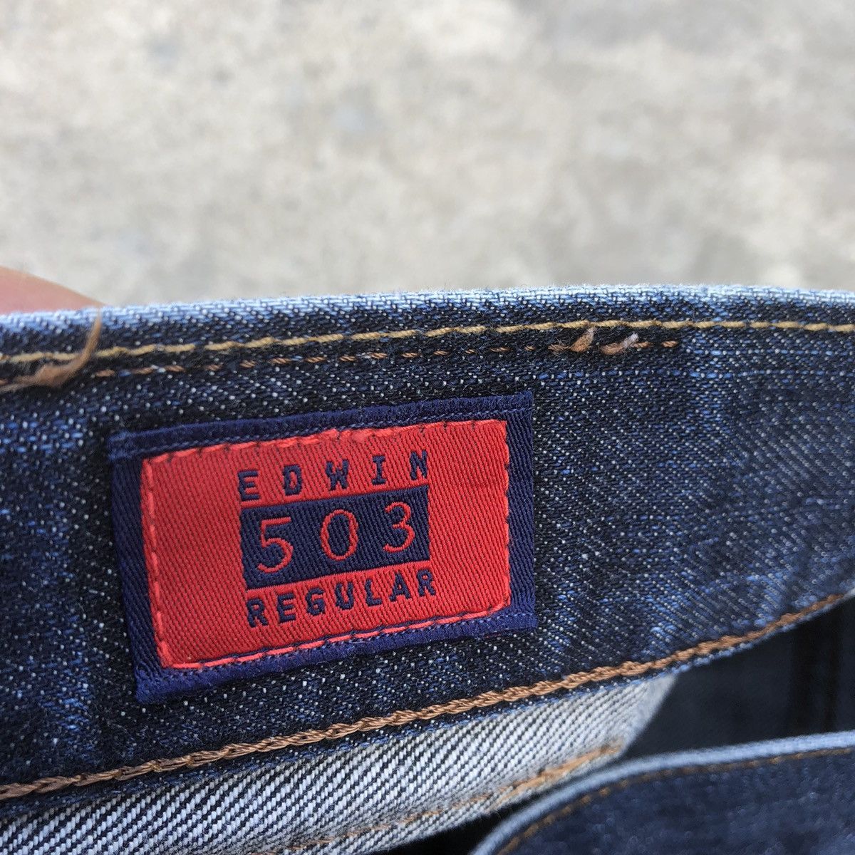 Edwin × Vintage 🔥Rare🔥Edwin 503 Stoned Wash Rips Distress Denim Jeans Size US 34 / EU 50 - 13 Thumbnail