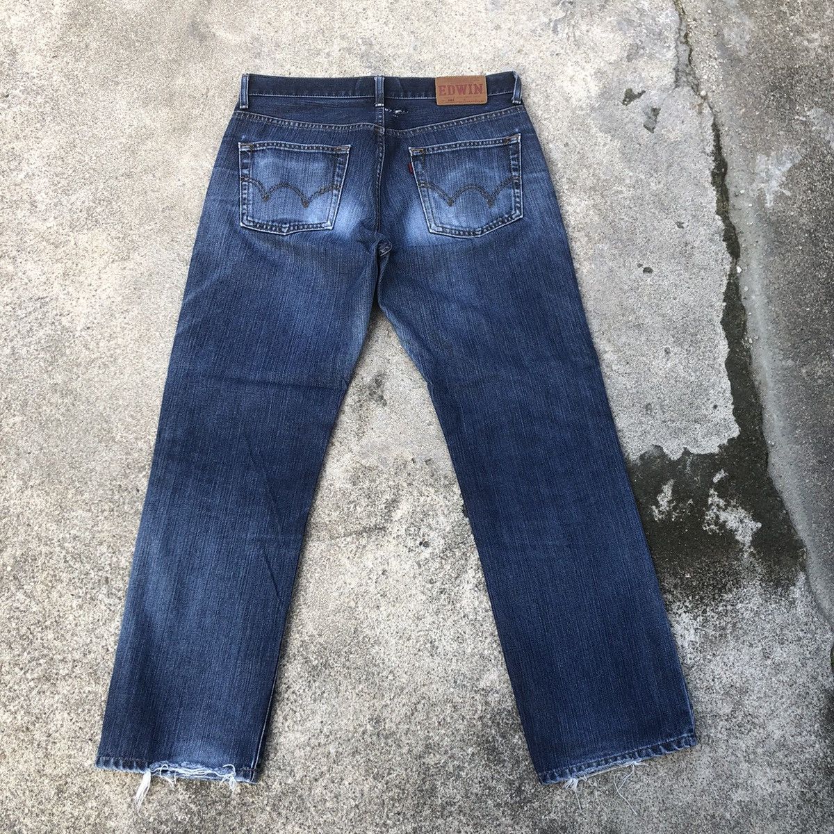 Edwin × Vintage 🔥Rare🔥Edwin 503 Stoned Wash Rips Distress Denim Jeans Size US 34 / EU 50 - 4 Thumbnail