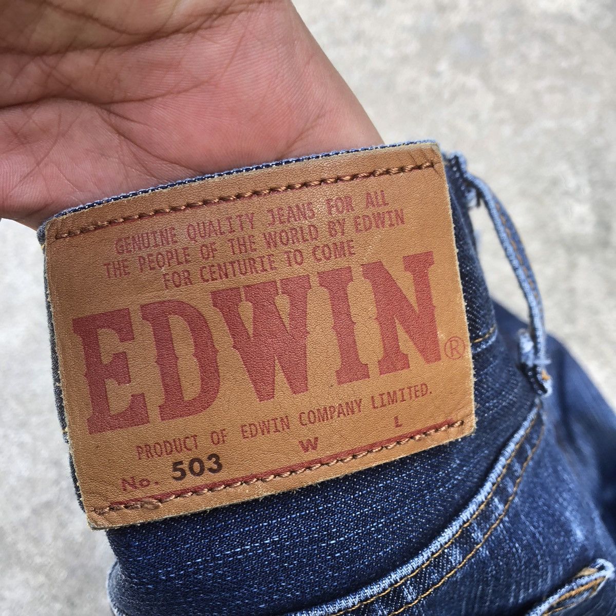 Edwin × Vintage 🔥Rare🔥Edwin 503 Stoned Wash Rips Distress Denim Jeans Size US 34 / EU 50 - 12 Thumbnail