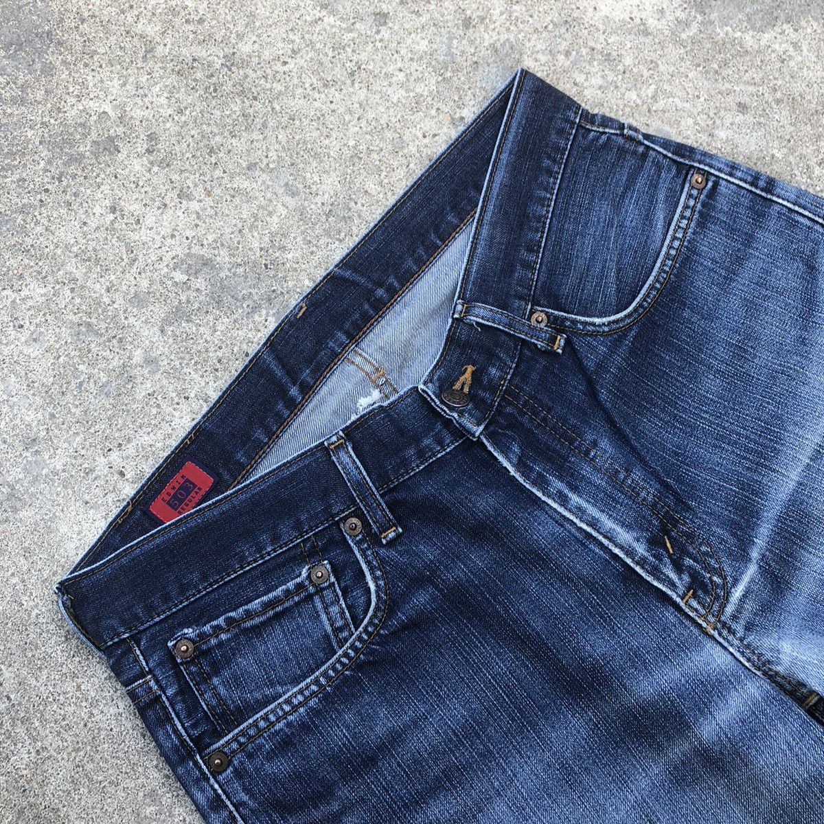 Edwin × Vintage 🔥Rare🔥Edwin 503 Stoned Wash Rips Distress Denim Jeans Size US 34 / EU 50 - 10 Thumbnail
