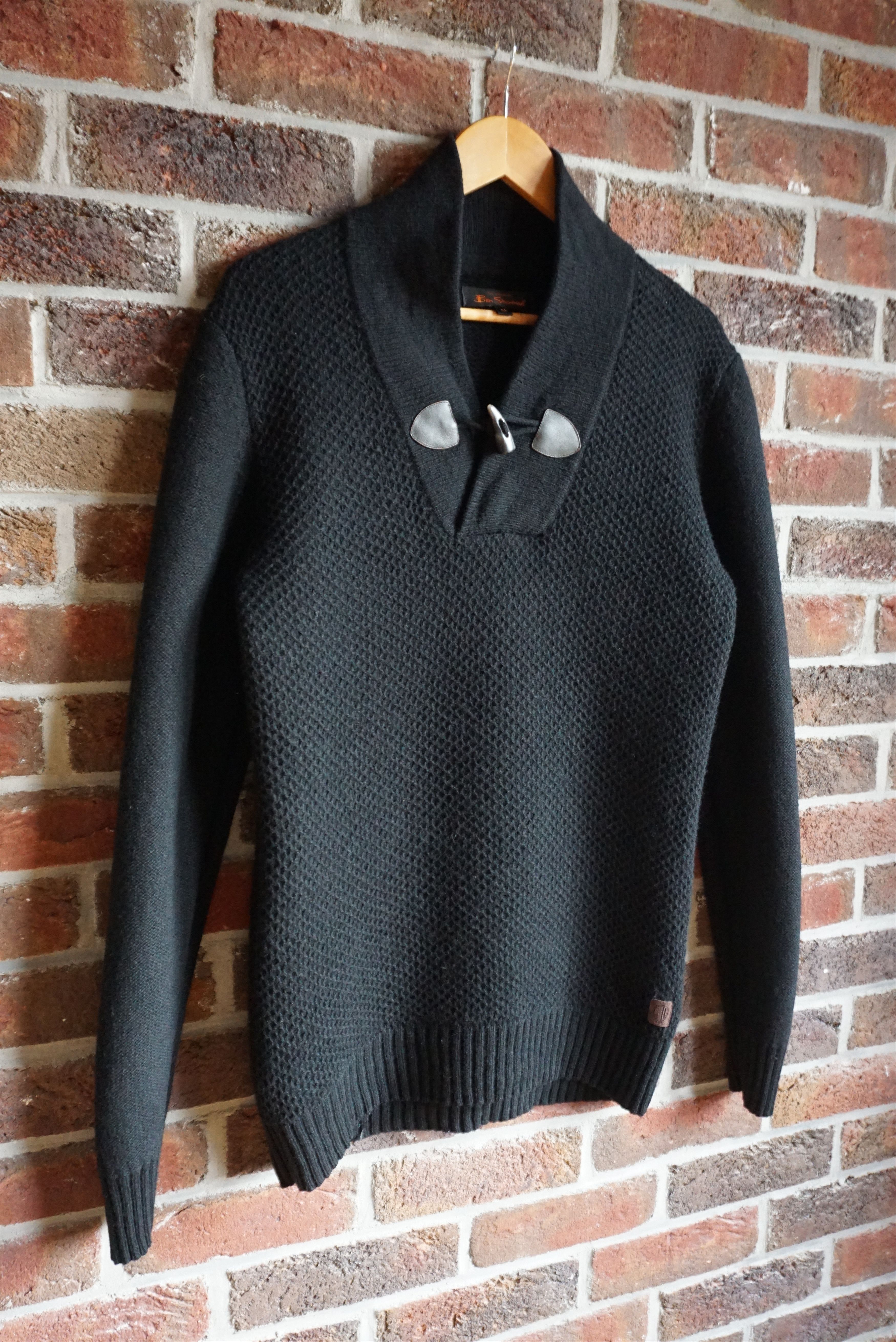 Ben Sherman Ben Sherman black wool jumper pullover casual 3d patterned Size US M / EU 48-50 / 2 - 4 Thumbnail
