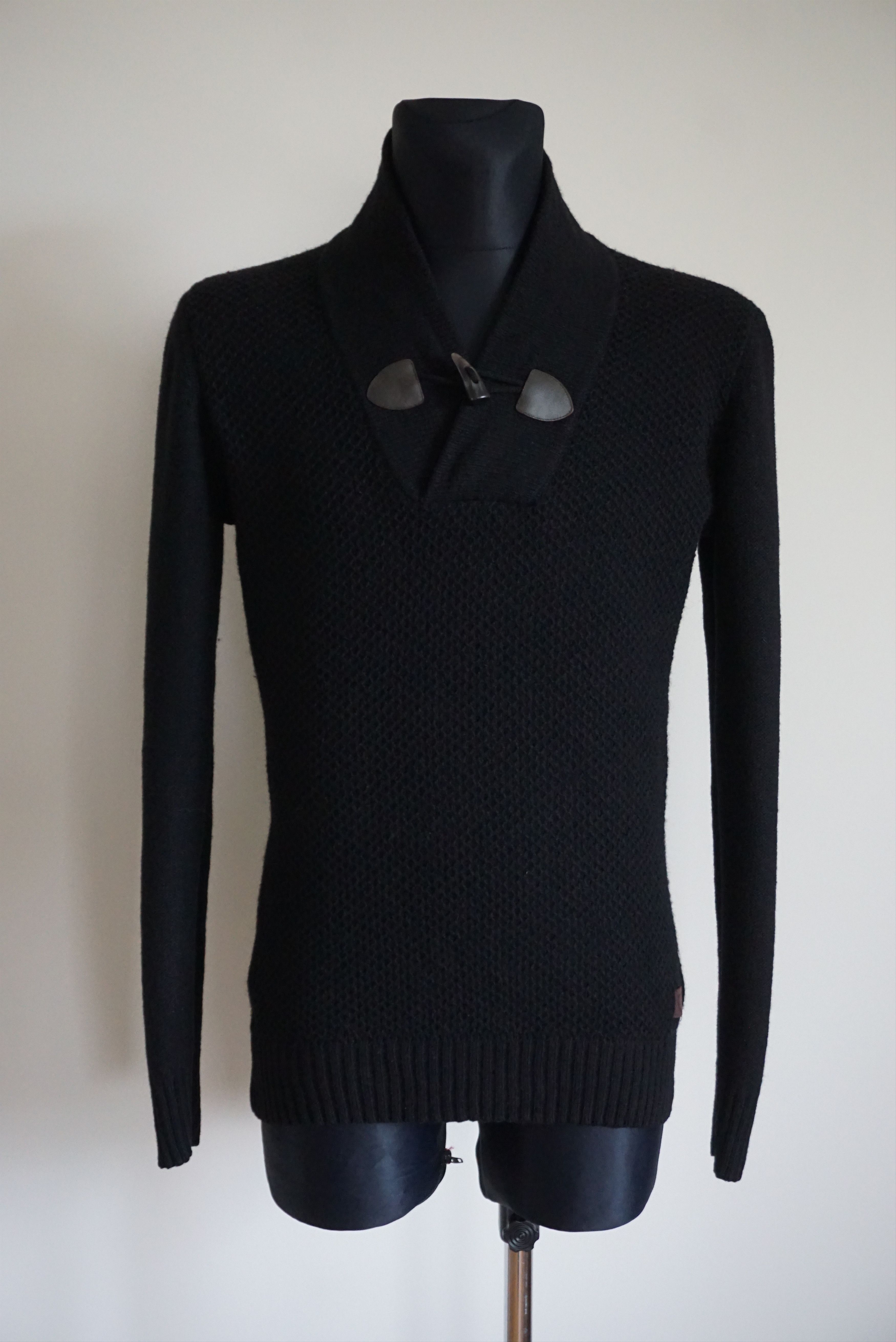 Ben Sherman Ben Sherman black wool jumper pullover casual 3d patterned Size US M / EU 48-50 / 2 - 3 Thumbnail