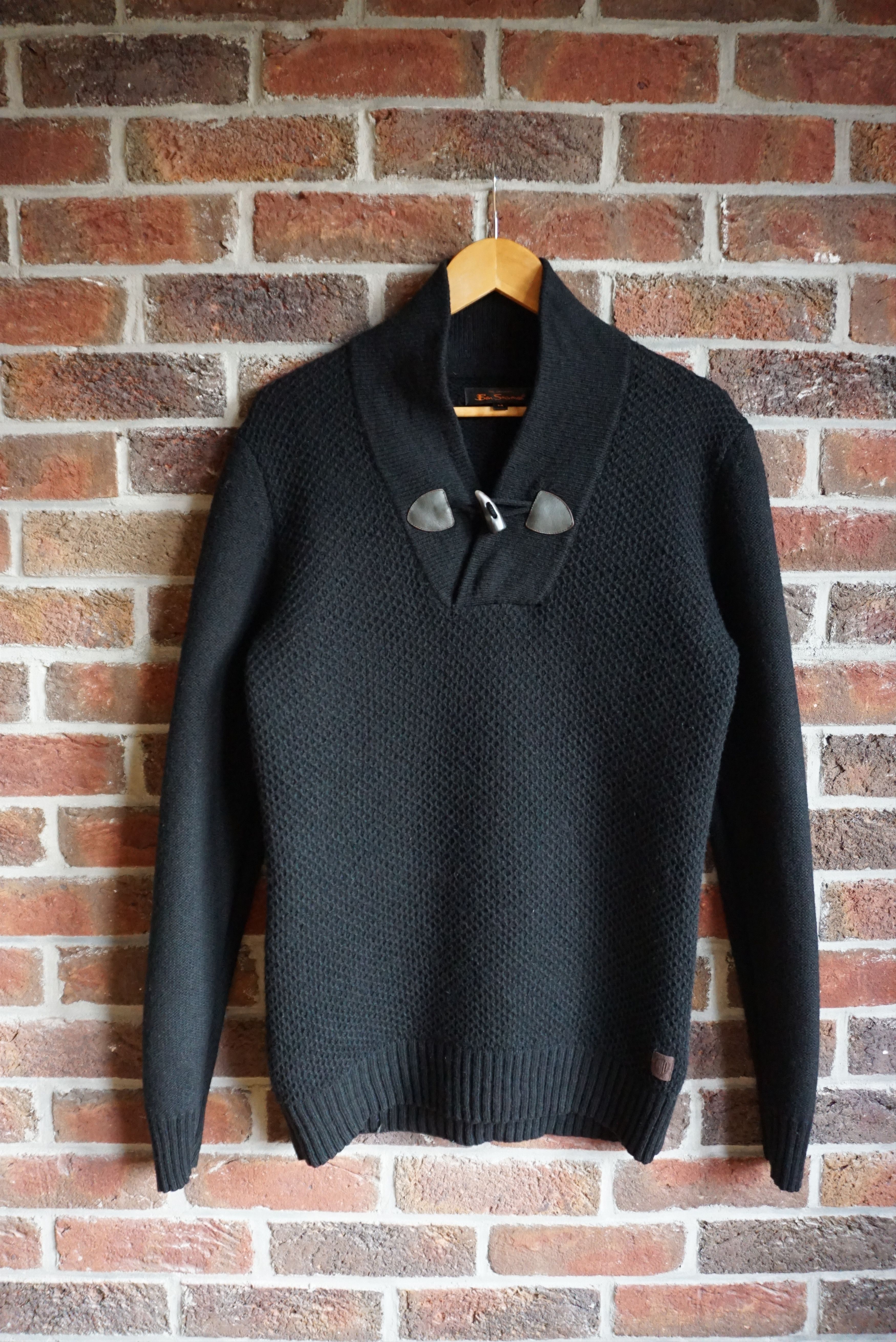 Ben Sherman Ben Sherman black wool jumper pullover casual 3d patterned Size US M / EU 48-50 / 2 - 1 Thumbnail