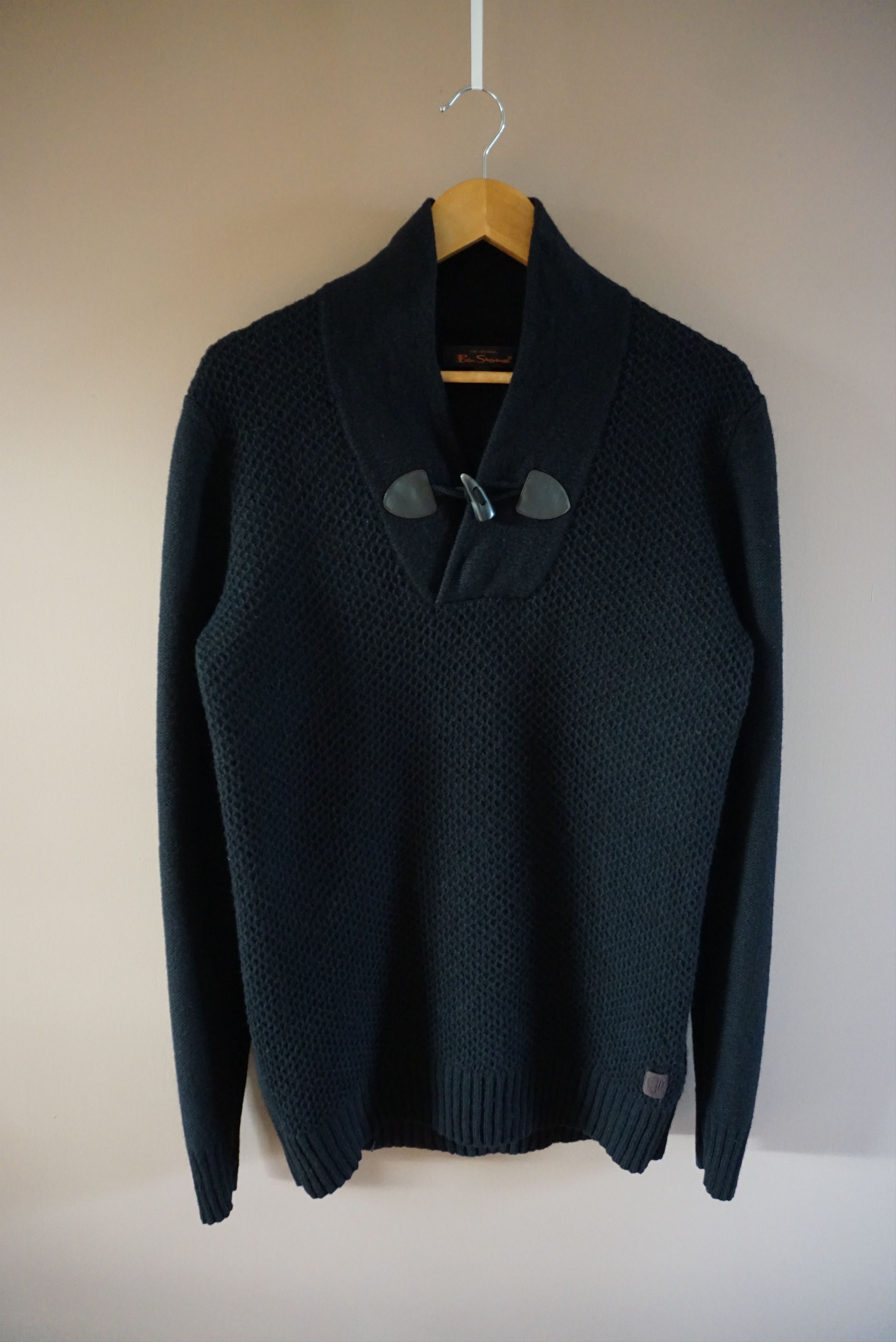 Ben Sherman Ben Sherman black wool jumper pullover casual 3d patterned Size US M / EU 48-50 / 2 - 11 Thumbnail