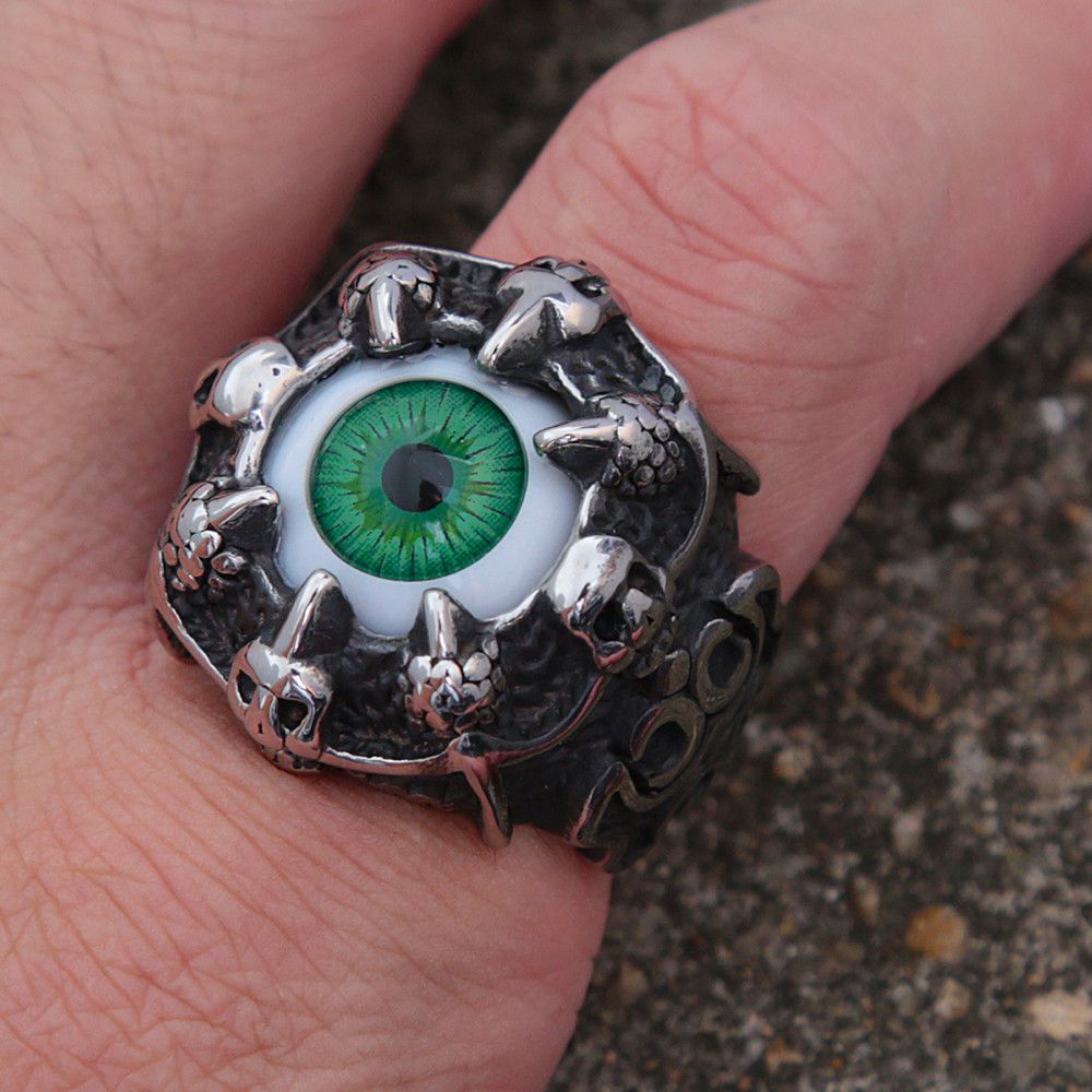 Jewelry Creative Dragon Claw Demon Eye Ring Size ONE SIZE - 2 Thumbnail