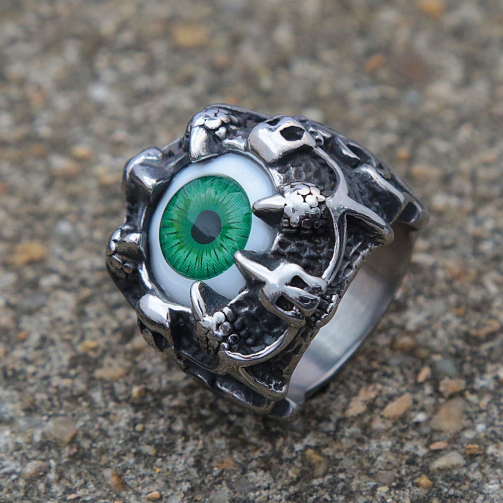 Jewelry Creative Dragon Claw Demon Eye Ring Size ONE SIZE - 1 Thumbnail