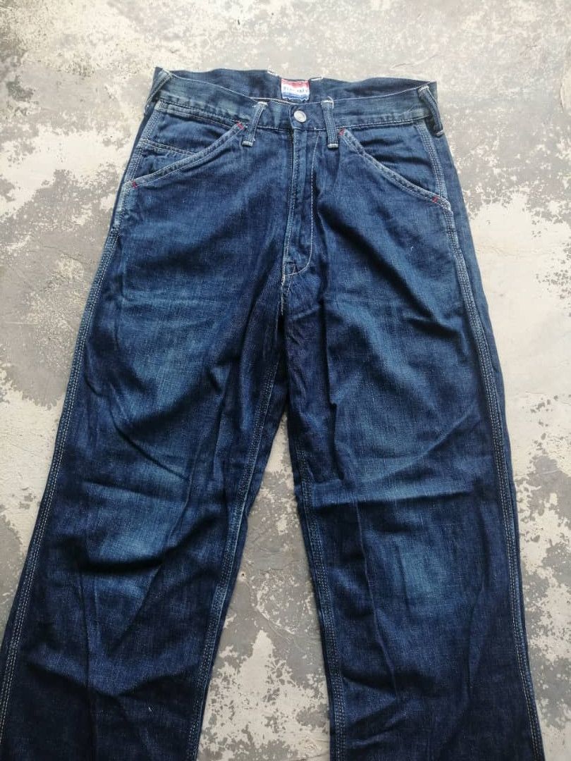 45rpm × Indigo × Japanese Brand Vintage Indigo Blue Cafe 45rpm Baggy Pants Size US 30 / EU 46 - 3 Thumbnail