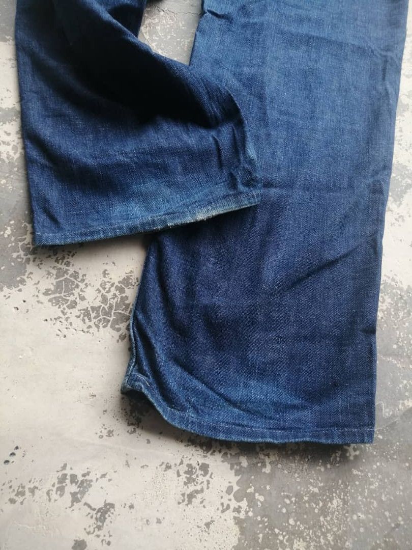 45rpm × Indigo × Japanese Brand Vintage Indigo Blue Cafe 45rpm Baggy Pants Size US 30 / EU 46 - 9 Thumbnail