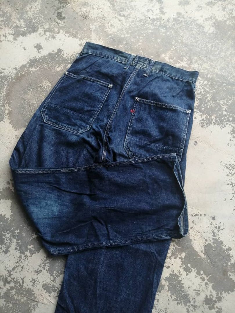 45rpm × Indigo × Japanese Brand Vintage Indigo Blue Cafe 45rpm Baggy Pants Size US 30 / EU 46 - 11 Thumbnail