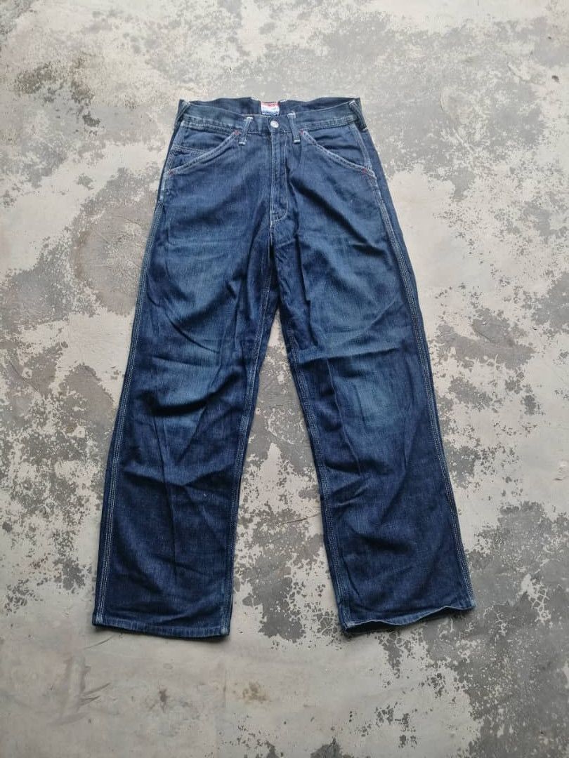 45rpm × Indigo × Japanese Brand Vintage Indigo Blue Cafe 45rpm Baggy Pants Size US 30 / EU 46 - 1 Thumbnail