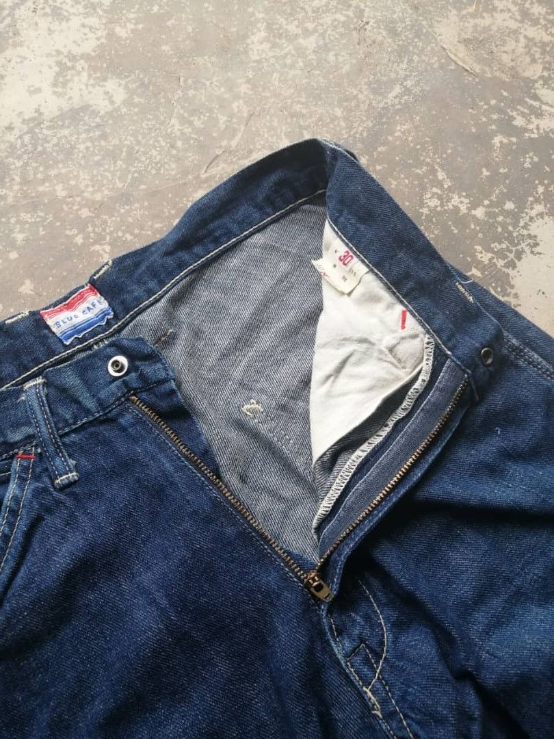 45rpm × Indigo × Japanese Brand Vintage Indigo Blue Cafe 45rpm Baggy Pants Size US 30 / EU 46 - 5 Thumbnail
