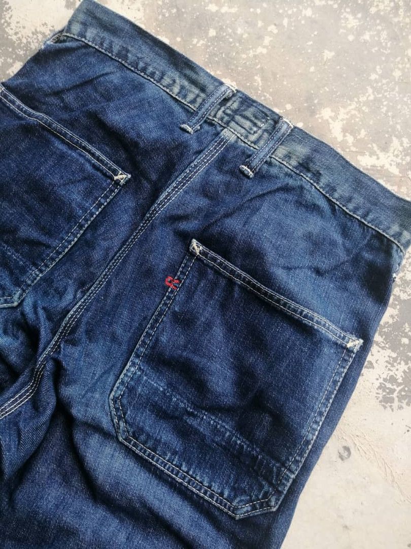 45rpm × Indigo × Japanese Brand Vintage Indigo Blue Cafe 45rpm Baggy Pants Size US 30 / EU 46 - 13 Thumbnail