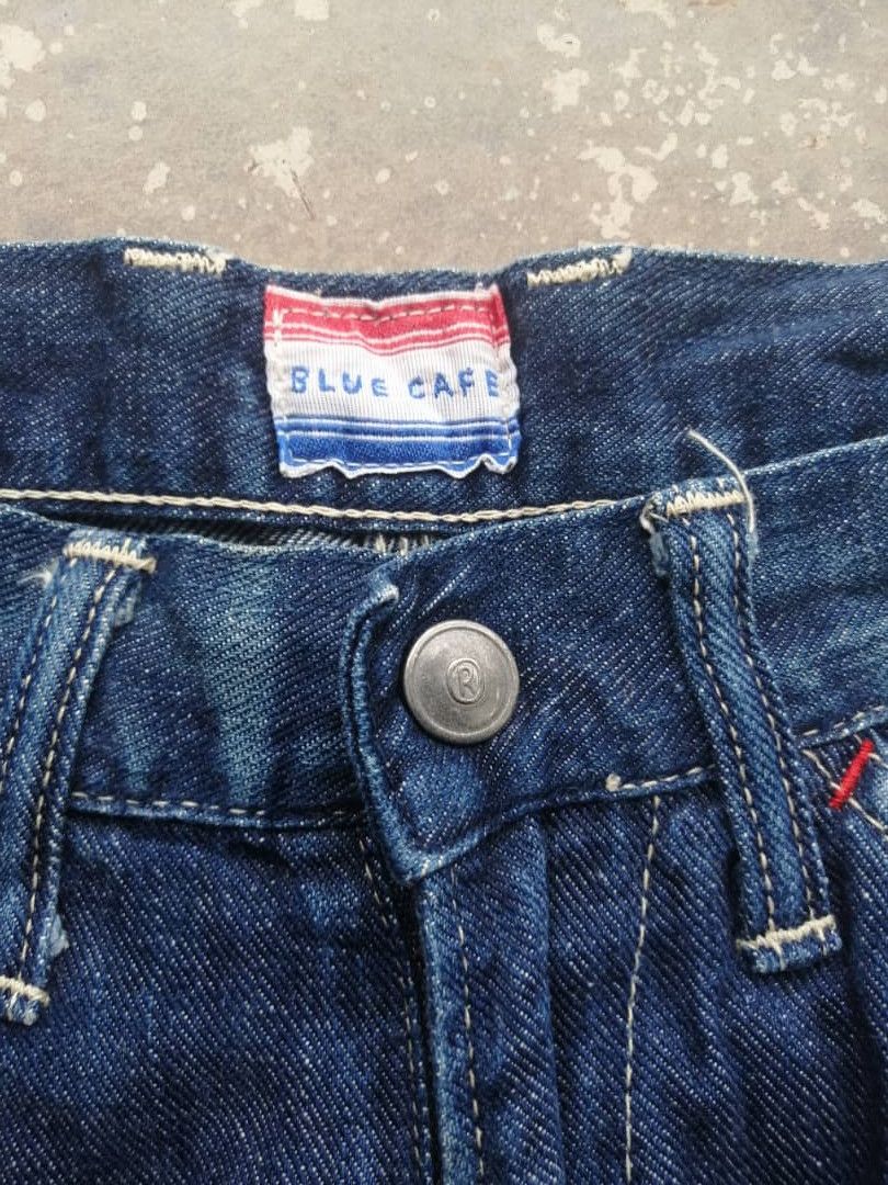 45rpm × Indigo × Japanese Brand Vintage Indigo Blue Cafe 45rpm Baggy Pants Size US 30 / EU 46 - 4 Thumbnail