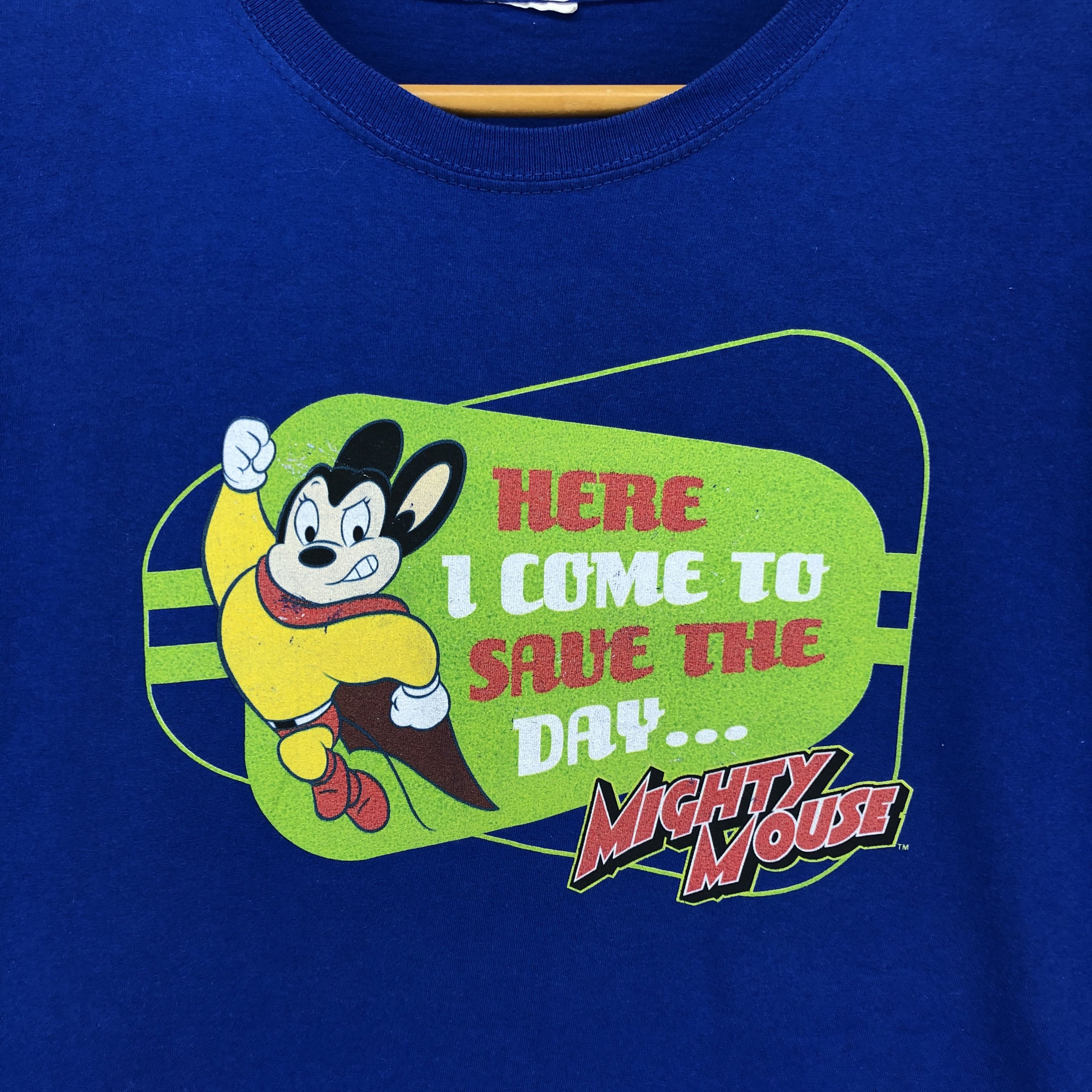 Disney MIGHTY MOUSE Crew Neck T Shirt #1615-60 Size US L / EU 52-54 / 3 - 2 Thumbnail