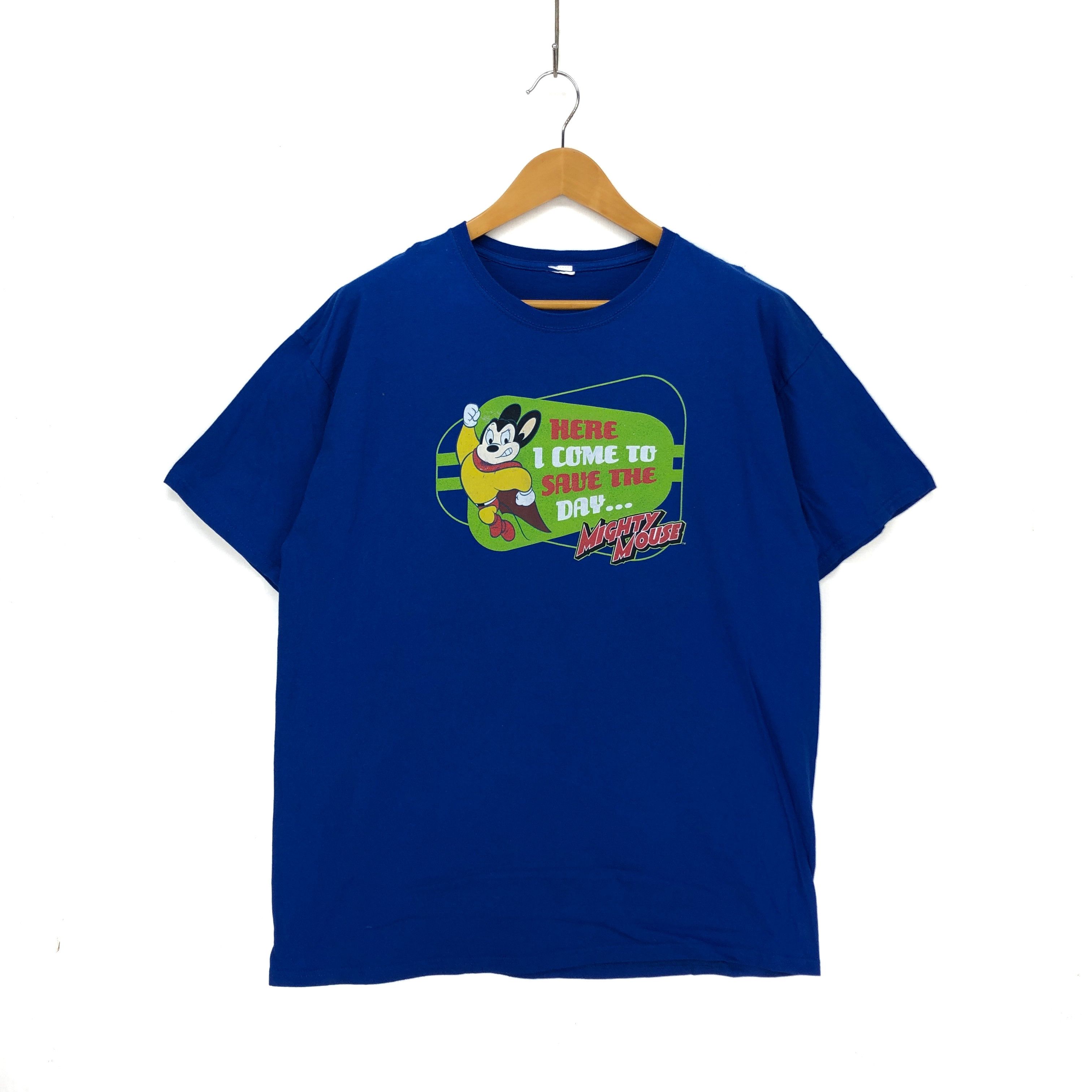 Disney MIGHTY MOUSE Crew Neck T Shirt #1615-60 Size US L / EU 52-54 / 3 - 1 Thumbnail