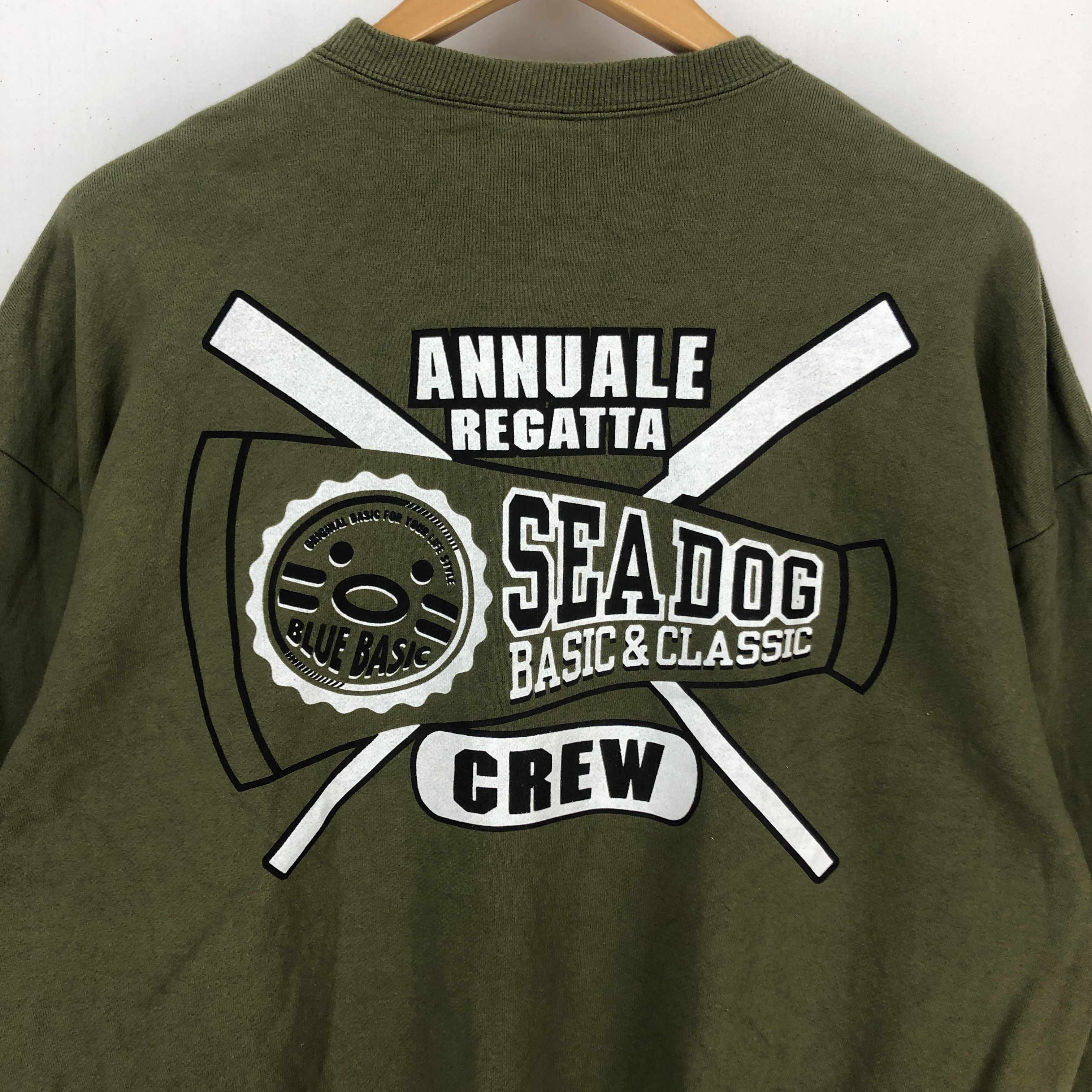 Japanese Brand SEA DOG Annuale Regatta Crew Neck Sweatshirt #1408-50 Size US XL / EU 56 / 4 - 2 Thumbnail