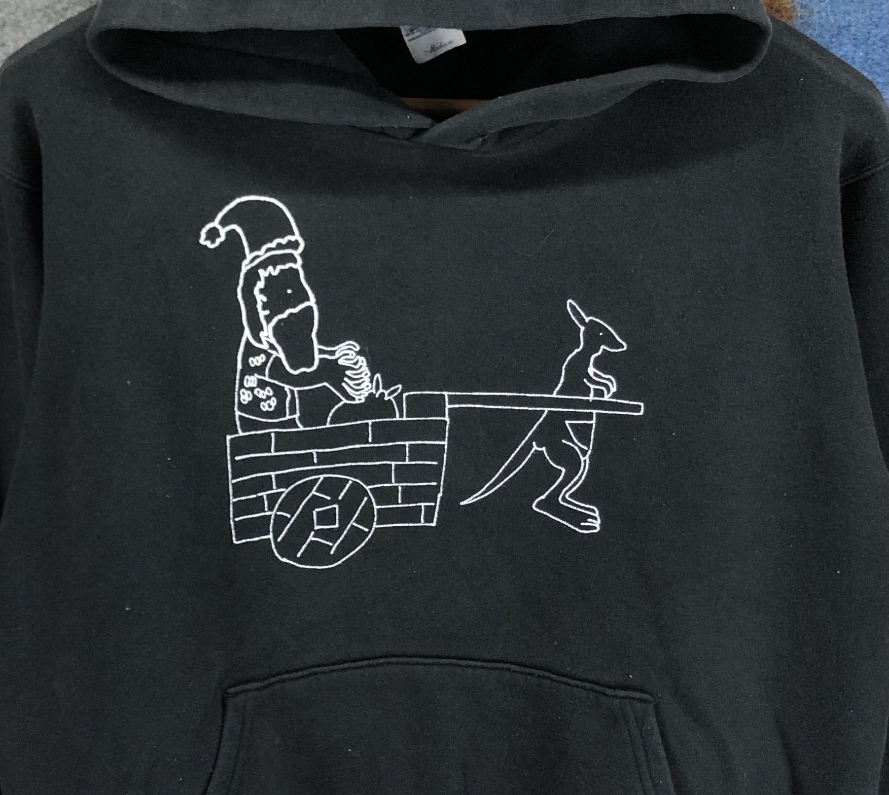 Japanese Brand SANTA AND KANGAROO by PRINTSTAR Hoodie Pullover #2687-96 Size US M / EU 48-50 / 2 - 2 Thumbnail