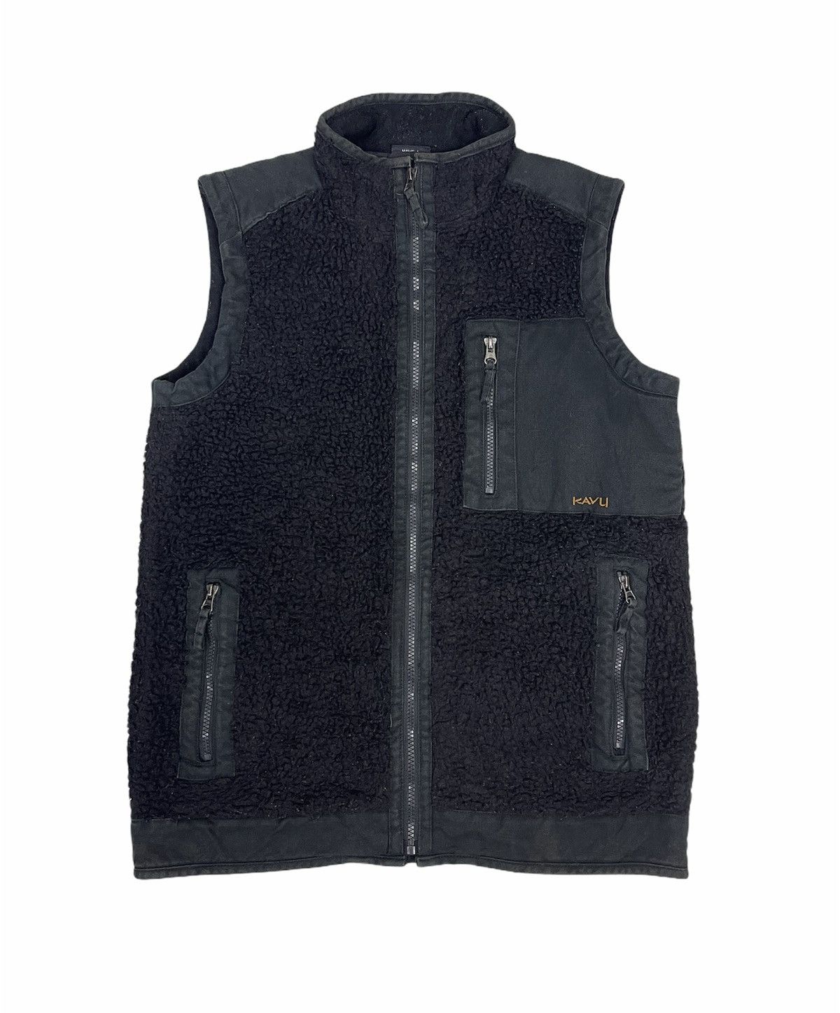 image of Kavu Fleece Vest Jacket in Black, Men's (Size Small)