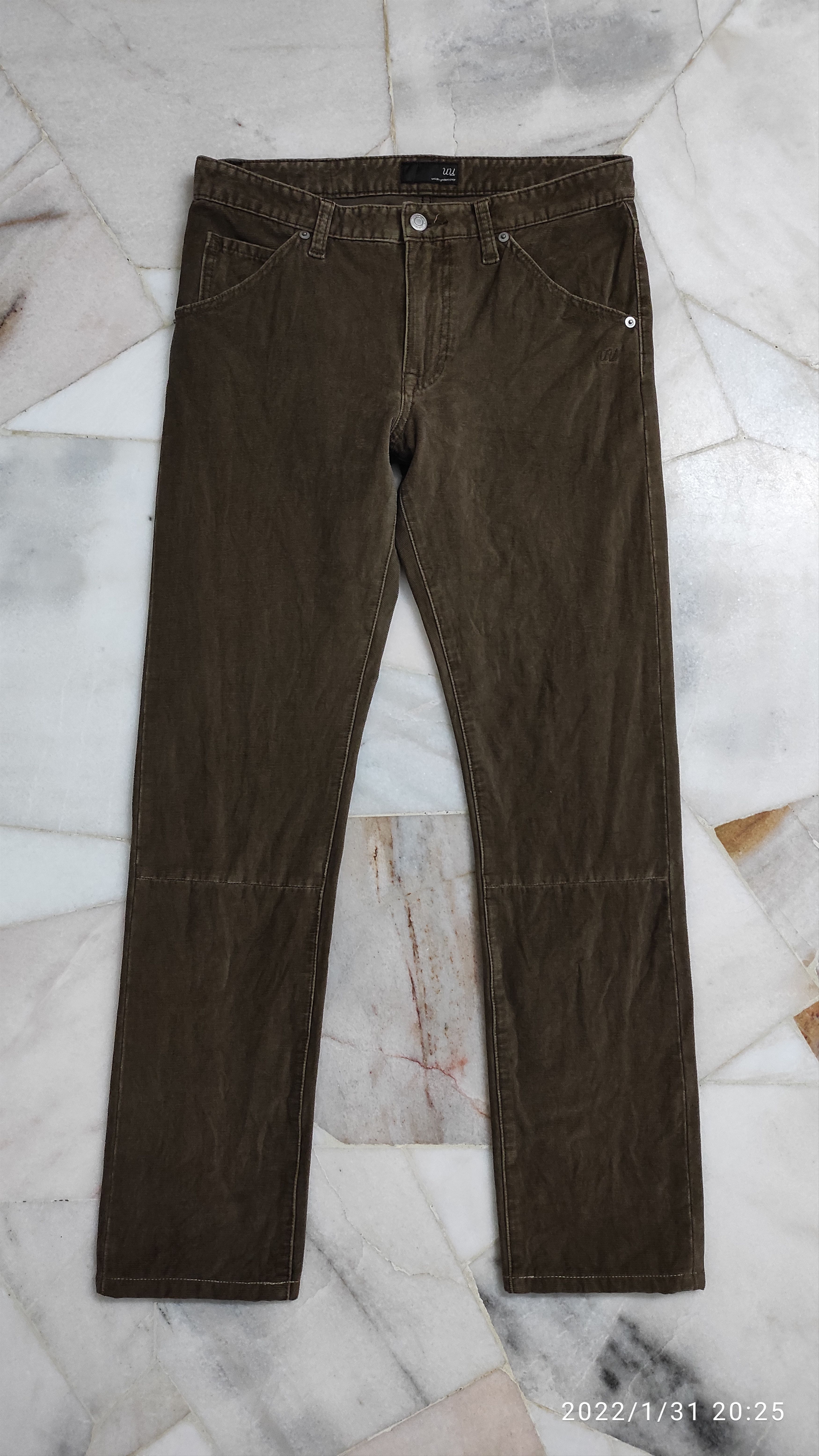 image of Archival Clothing x Undercover Uniqlo Undercover Velvet Trousers Design Jeans in Oak Brown (Size 29