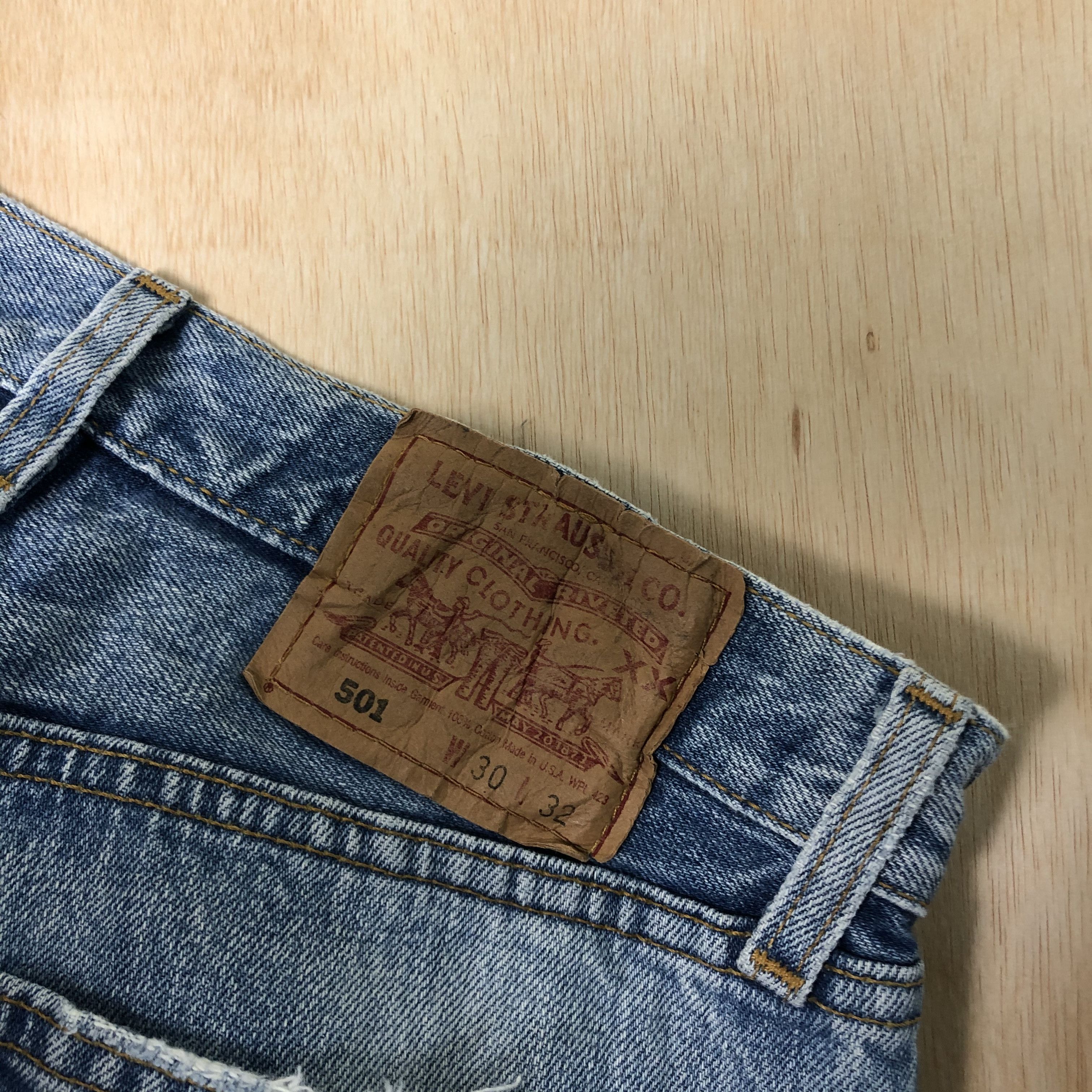 Levi's DLL 501 Levi’s japan Distressed Blue Denim #c002 Size US 29 - 11 Thumbnail