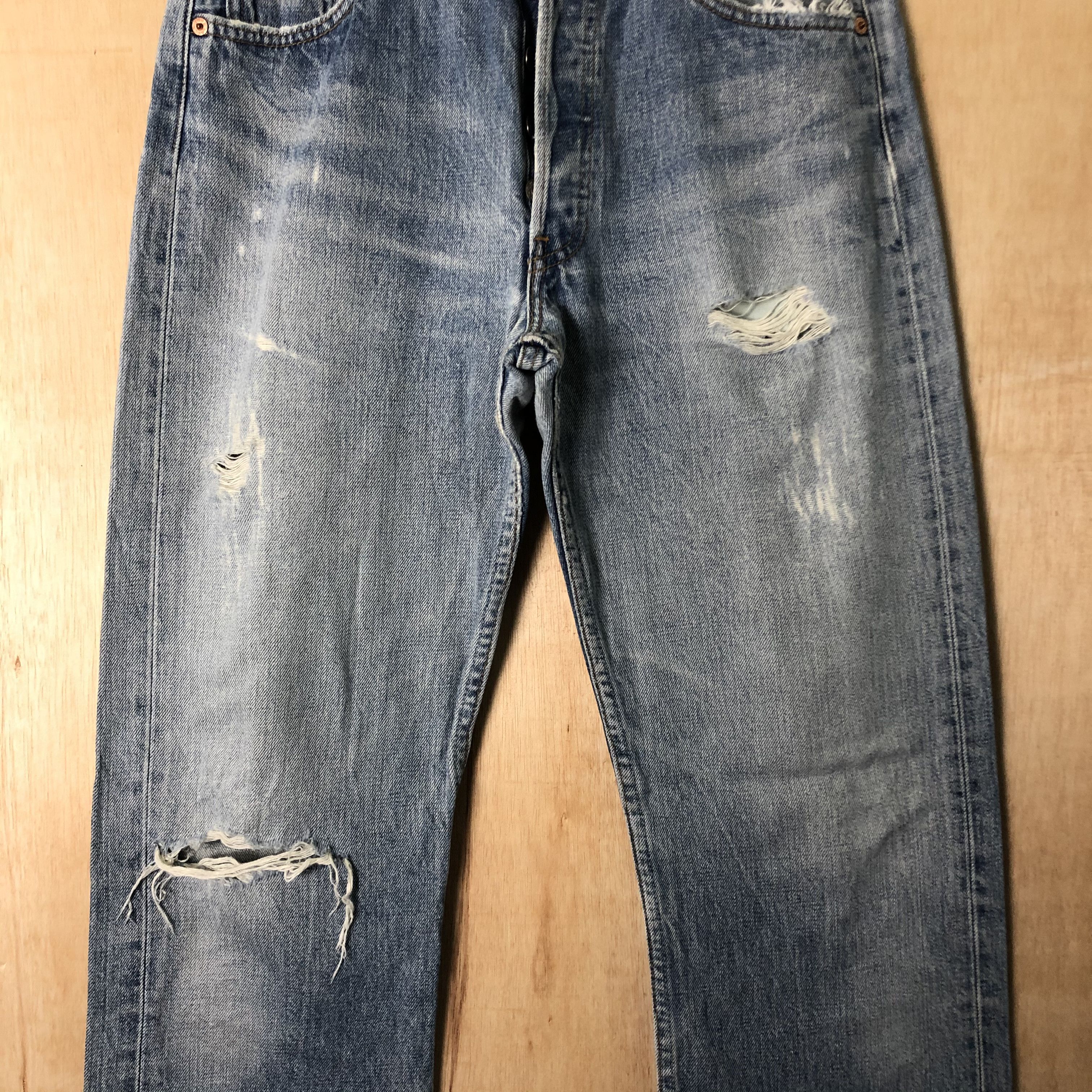 Levi's DLL 501 Levi’s japan Distressed Blue Denim #c002 Size US 29 - 4 Thumbnail