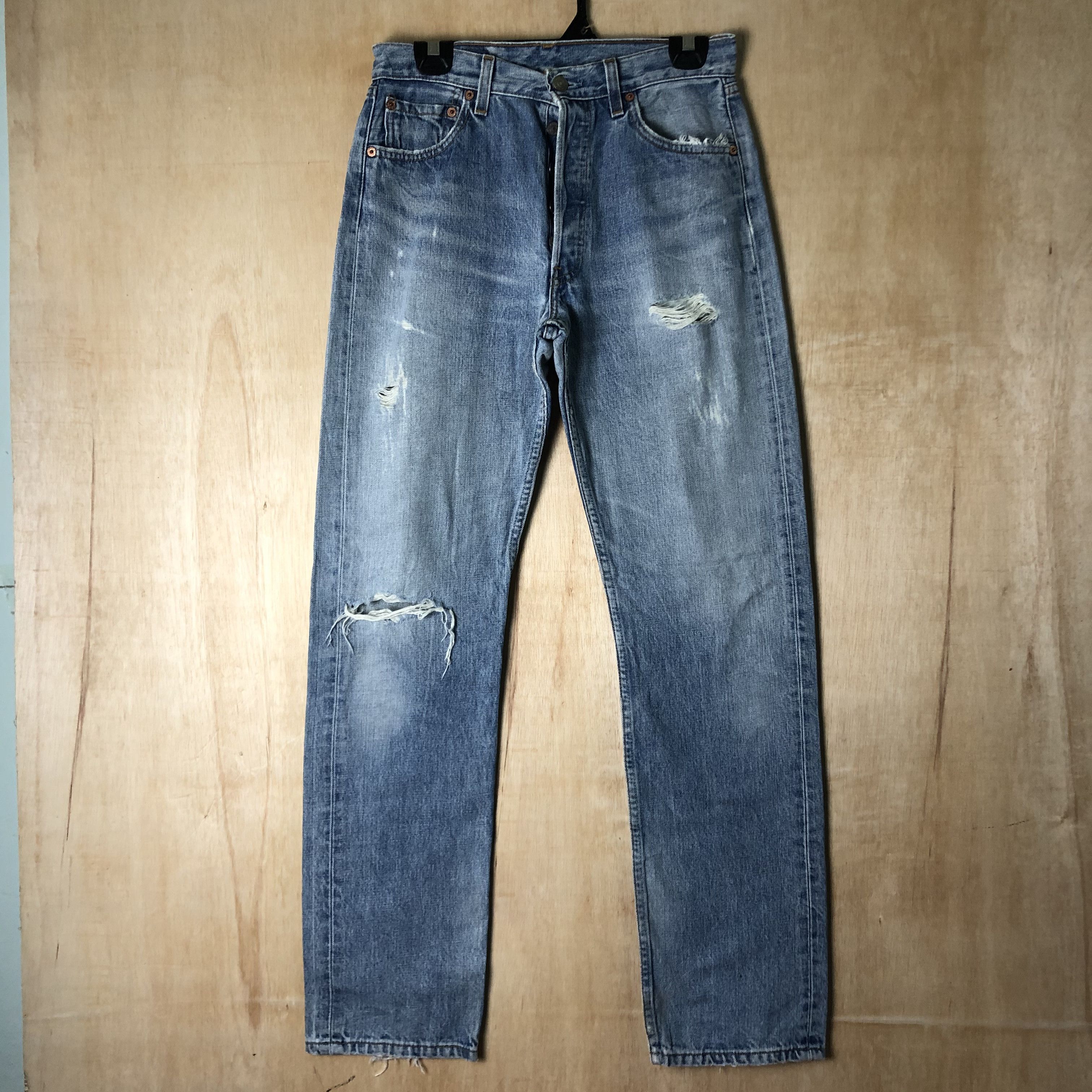 Levi's DLL 501 Levi’s japan Distressed Blue Denim #c002 Size US 29 - 1 Thumbnail