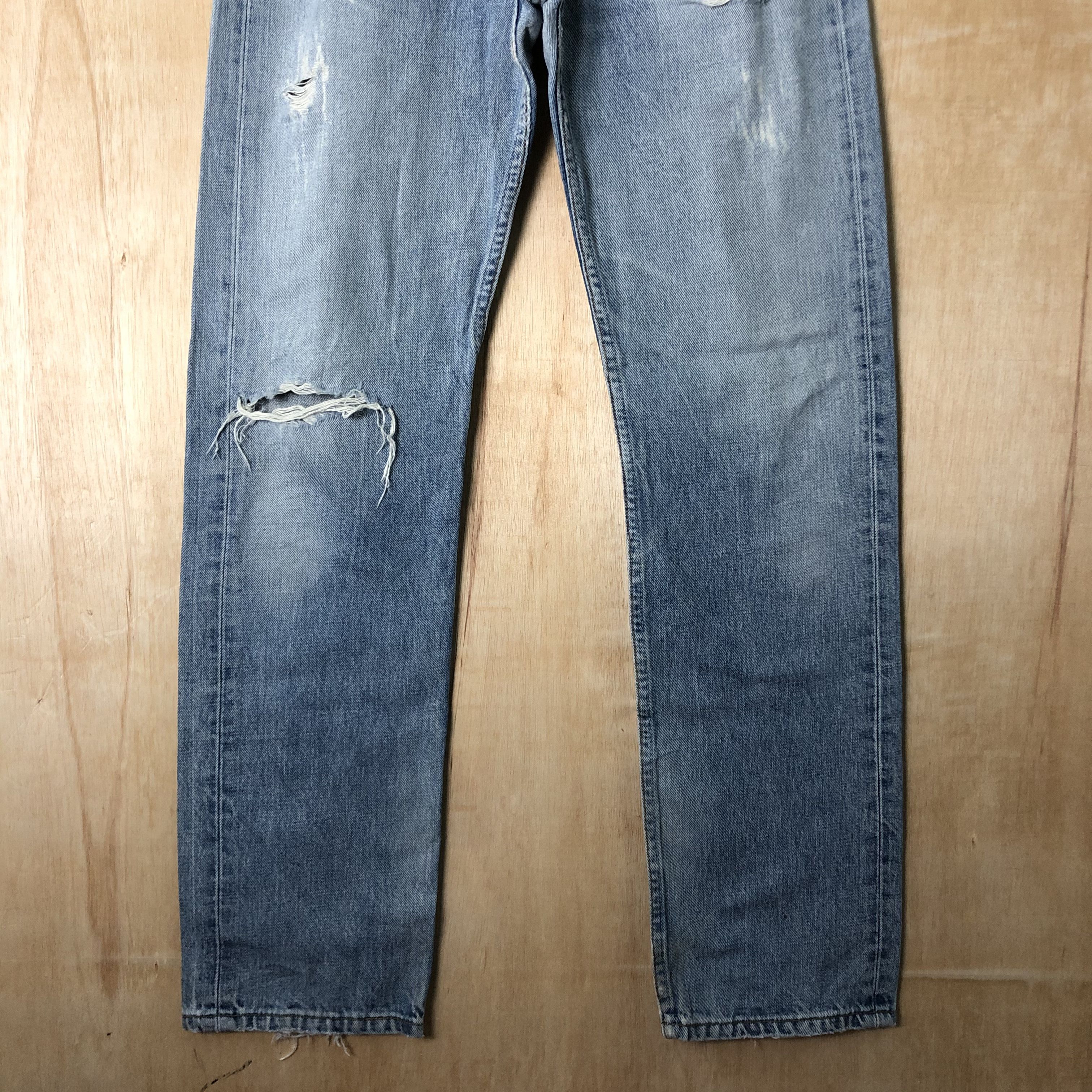 Levi's DLL 501 Levi’s japan Distressed Blue Denim #c002 Size US 29 - 3 Thumbnail