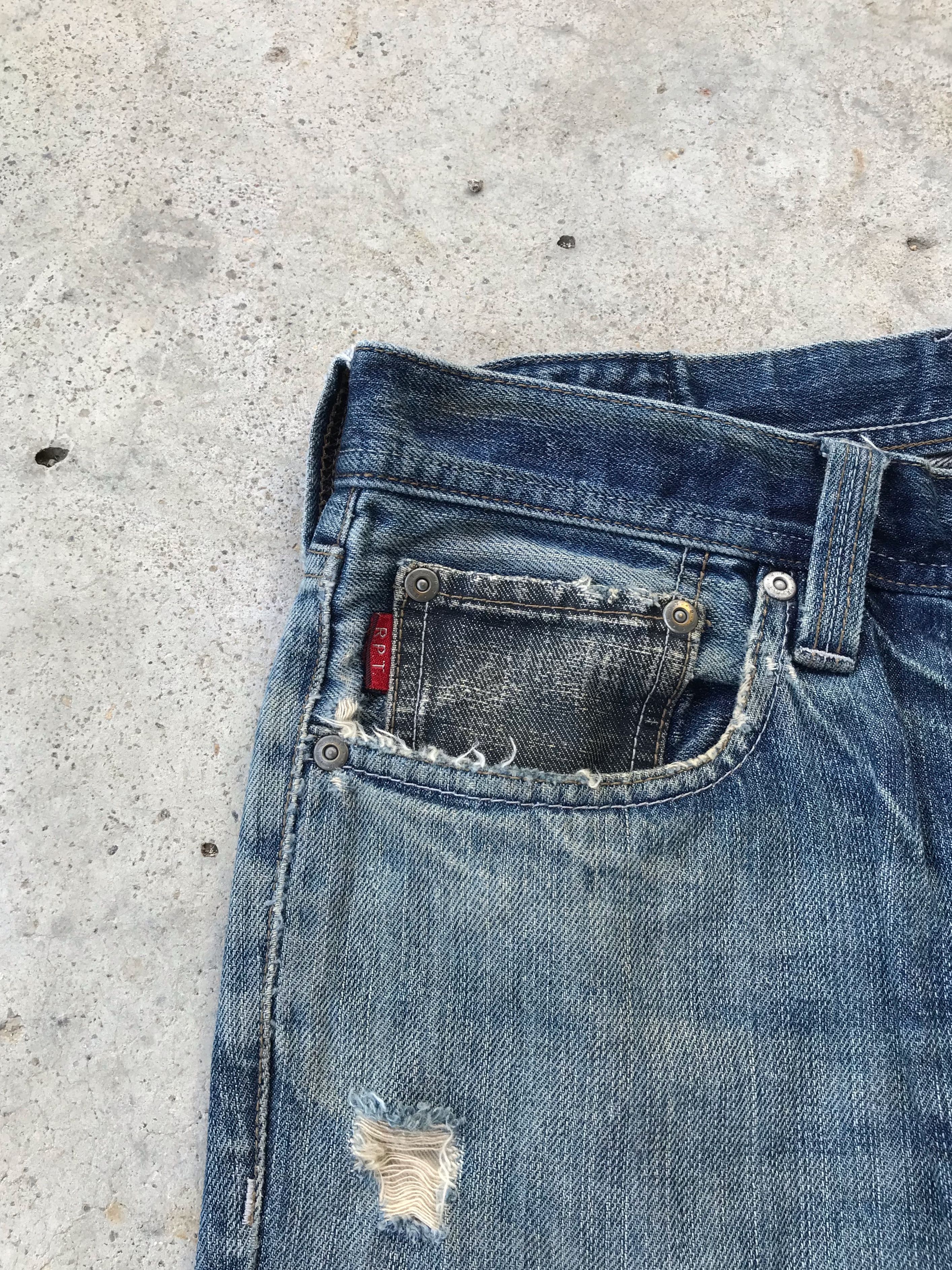 Vintage RPT rusty wash denim jeans 31x31 Size US 31 - 4 Thumbnail