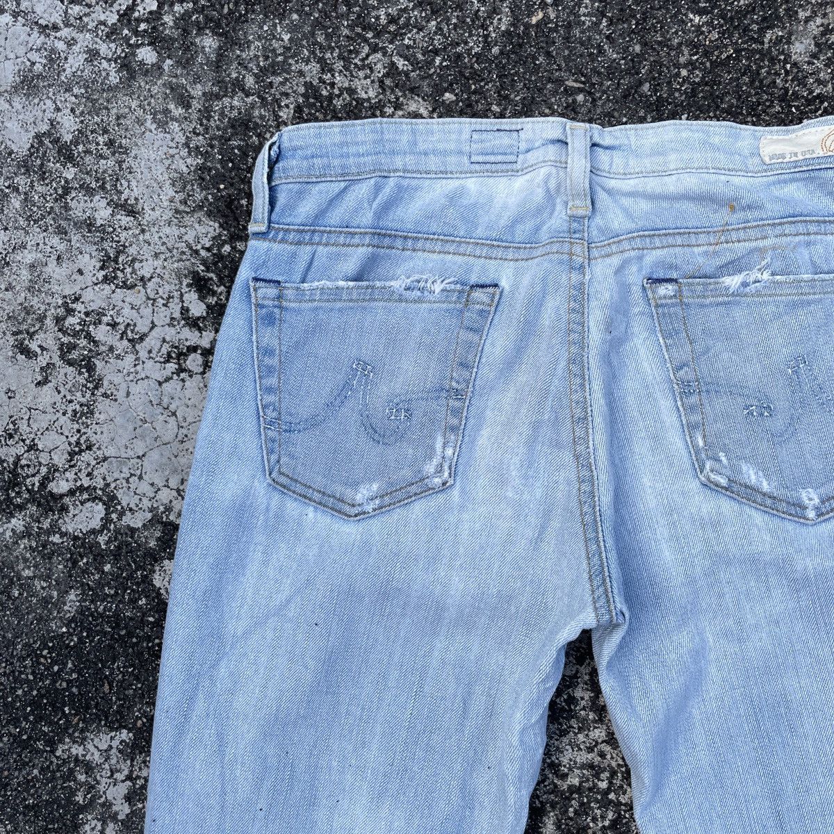 AG Adriano Goldschmied Vintage 90s Adriano Golosehwied Distressed Denim Jeans Size 29" - 9 Thumbnail