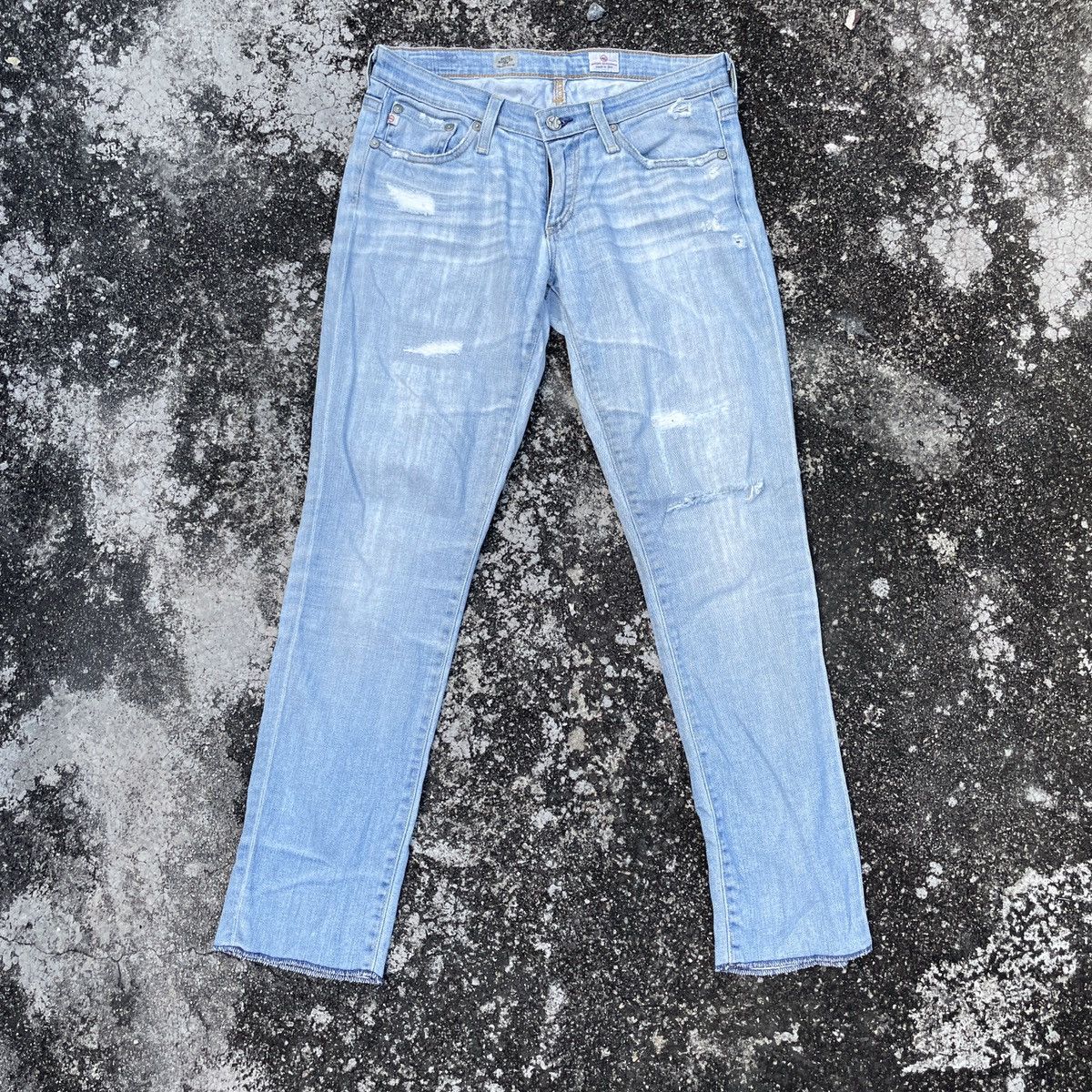 AG Adriano Goldschmied Vintage 90s Adriano Golosehwied Distressed Denim Jeans Size 29" - 1 Thumbnail