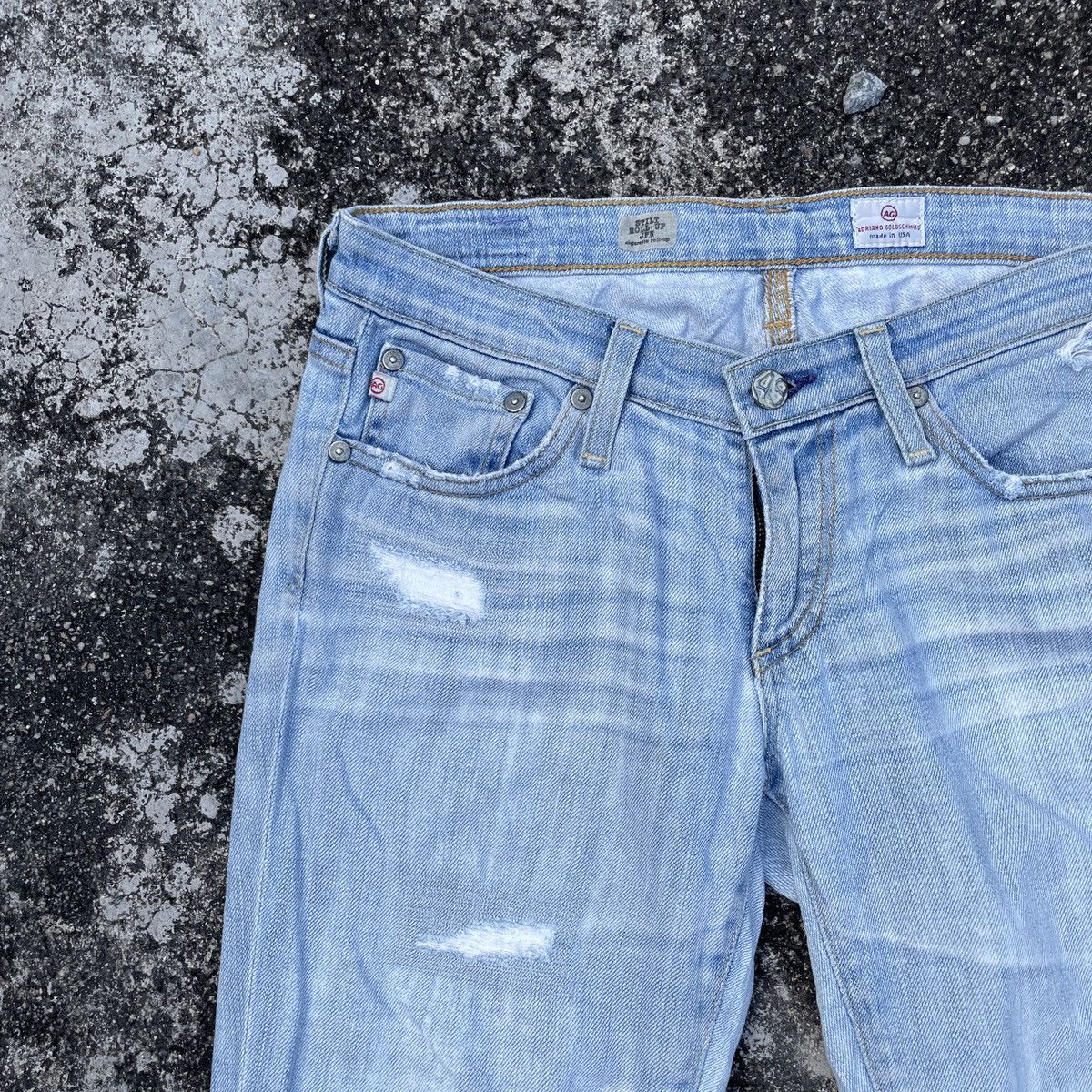 AG Adriano Goldschmied Vintage 90s Adriano Golosehwied Distressed Denim Jeans Size 29" - 3 Thumbnail