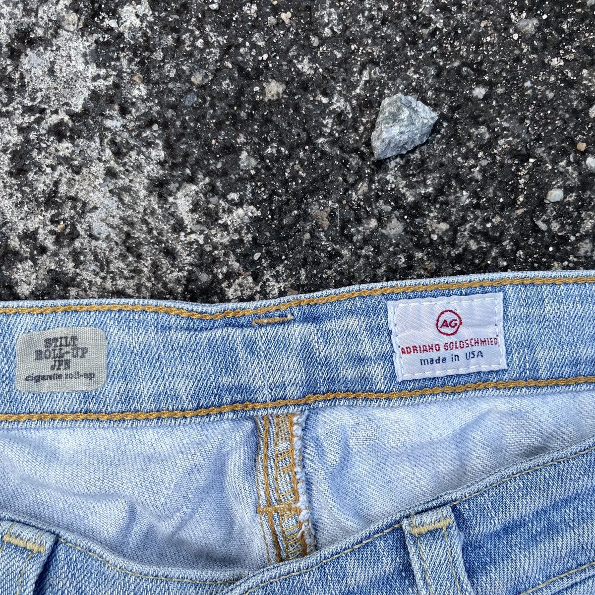 AG Adriano Goldschmied Vintage 90s Adriano Golosehwied Distressed Denim Jeans Size 29" - 5 Thumbnail