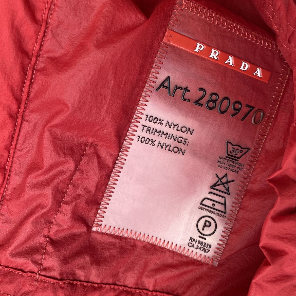 Prada Prada Sport 2007 Nylon Short Sleeve Jacket Size S / US 4 / IT 40 - 8 Thumbnail