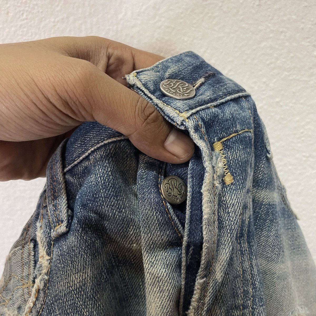 Replay Vintage Reply Italy Distressed Denim Jeans Size US 34 / EU 50 - 8 Thumbnail