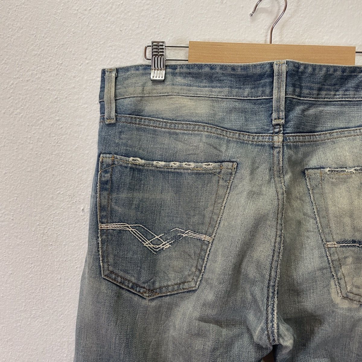 Replay Vintage Reply Italy Distressed Denim Jeans Size US 34 / EU 50 - 11 Thumbnail