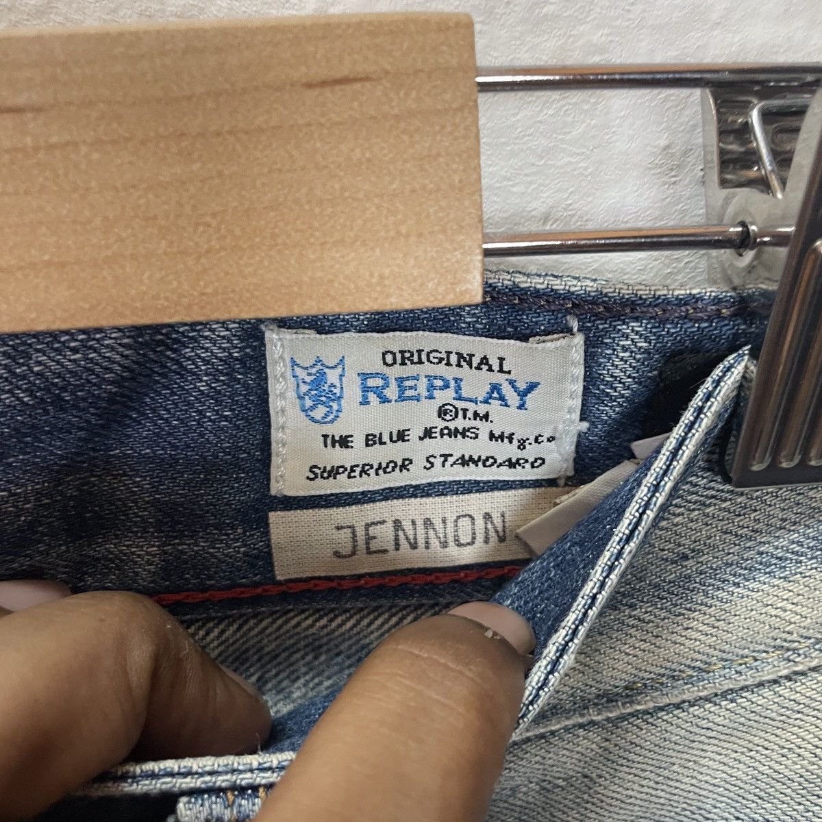 Replay Vintage Reply Italy Distressed Denim Jeans Size US 34 / EU 50 - 5 Thumbnail