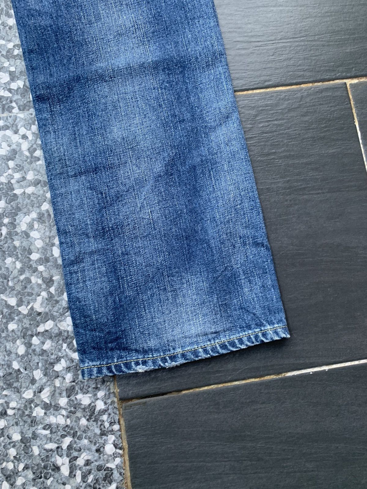 Japanese Brand Back Number Distressed Denim Size US 35 - 10 Thumbnail