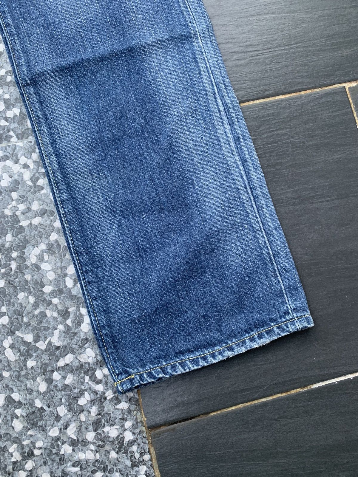 Japanese Brand Back Number Distressed Denim Size US 35 - 3 Thumbnail