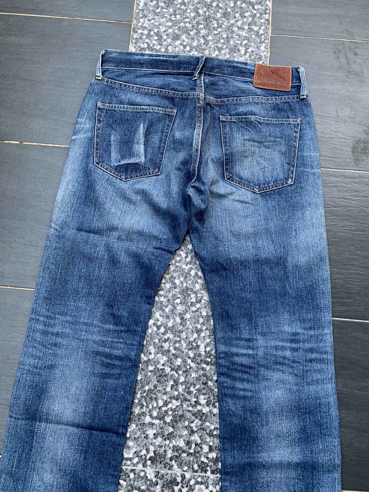 Japanese Brand Back Number Distressed Denim Size US 35 - 11 Thumbnail