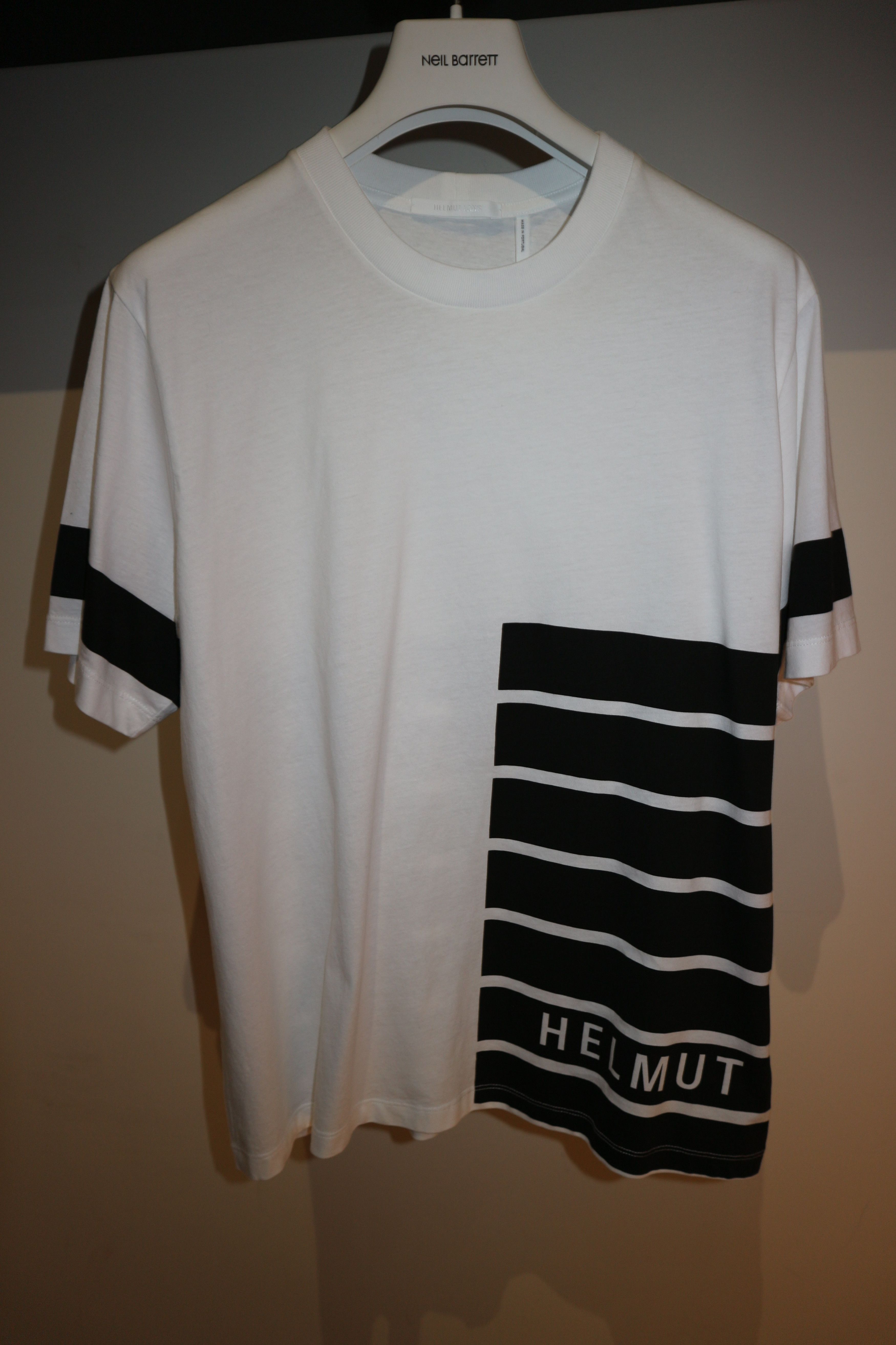 Helmut Lang Logo striped t-shirt Size US L / EU 52-54 / 3 - 1 Thumbnail