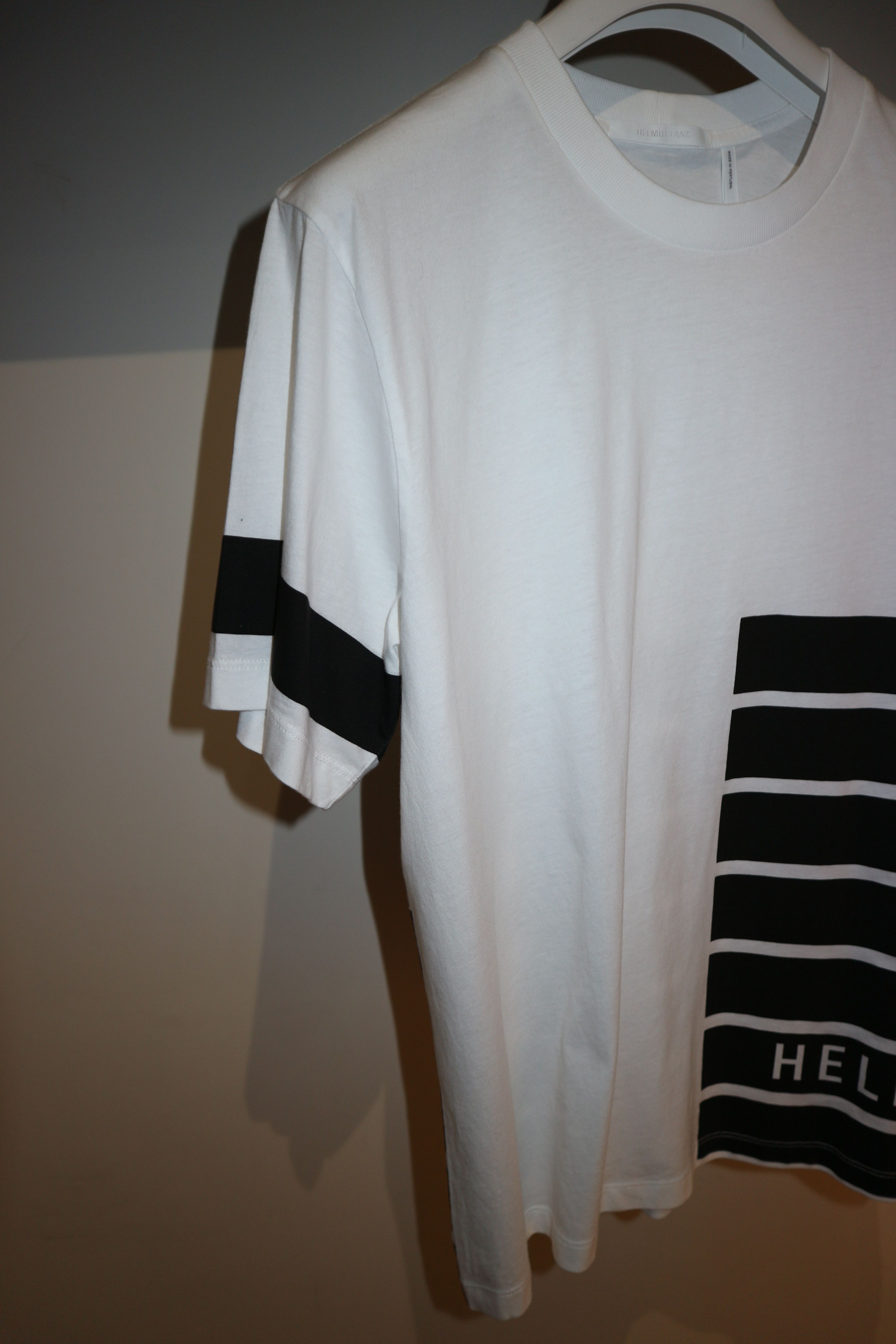 Helmut Lang Logo striped t-shirt Size US L / EU 52-54 / 3 - 2 Thumbnail