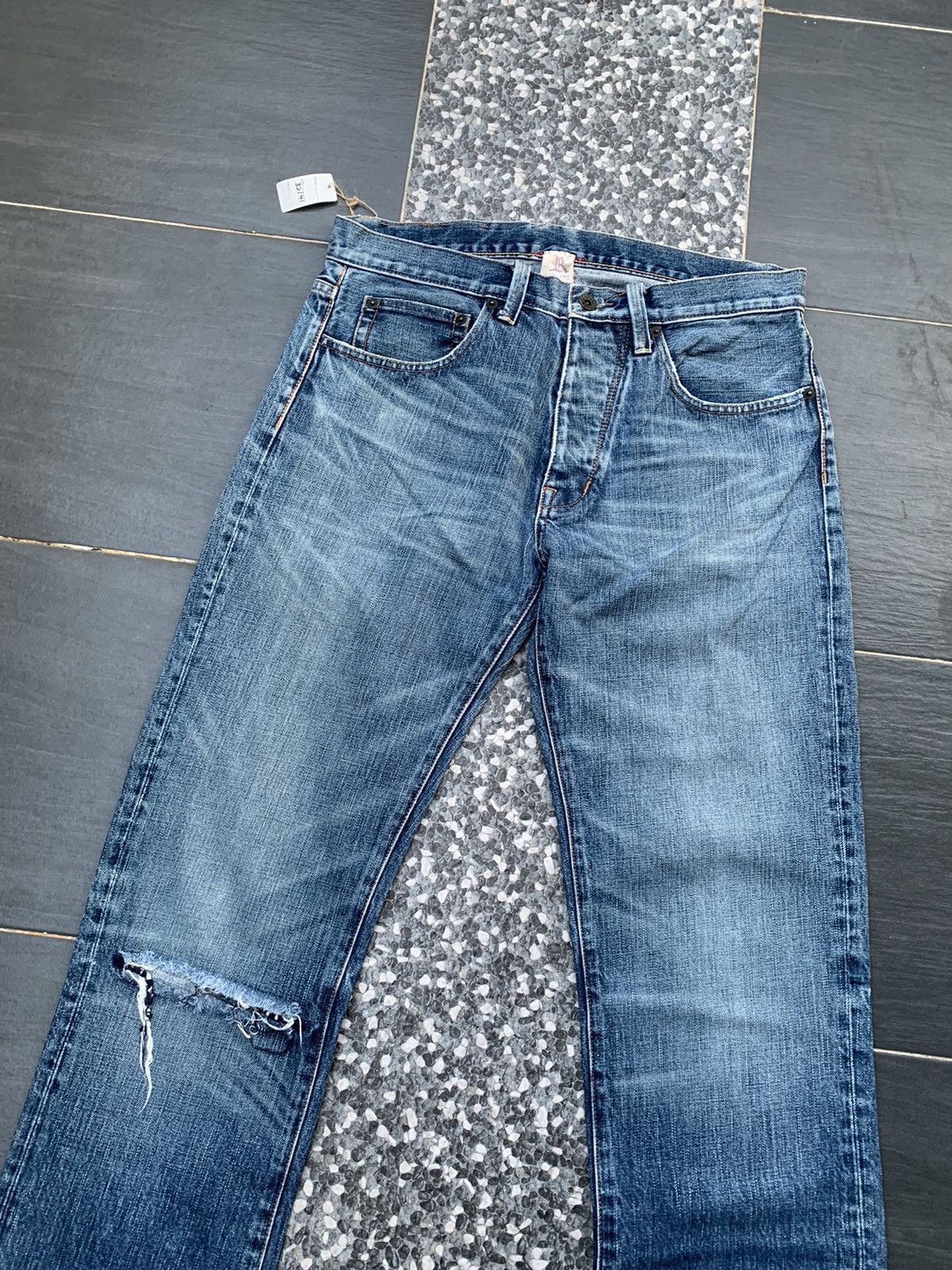 Ralph Lauren Rare Ralph Lauren Rugby Distressed Denim Size US 33 - 3 Thumbnail
