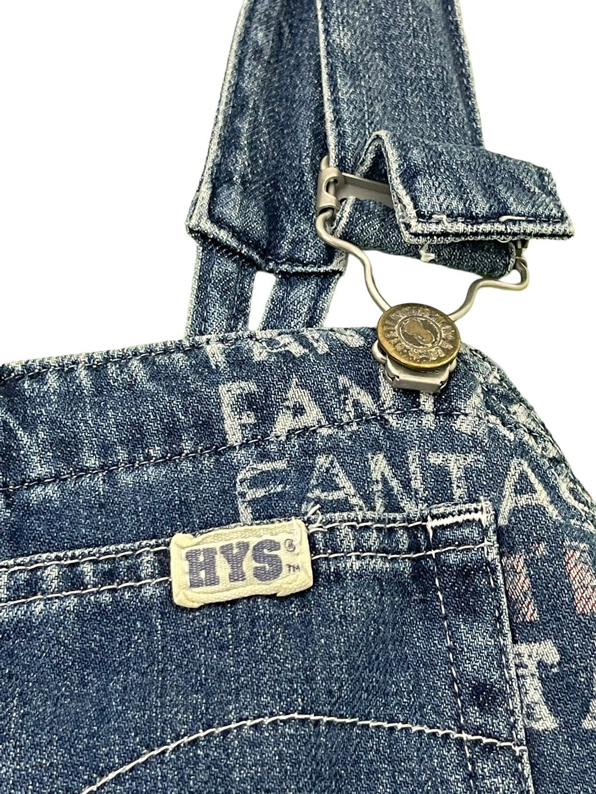 Hysteric Glamour Vtg 1998 Hysteric Mini Overalls Dress Denim 4🟦3 Size 29" - 12 Thumbnail