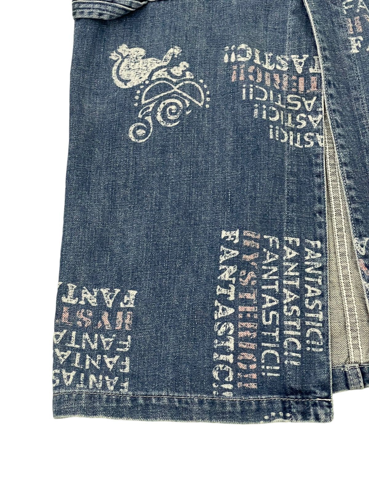 Hysteric Glamour Vtg 1998 Hysteric Mini Overalls Dress Denim 4🟦3 Size 29" - 2 Thumbnail