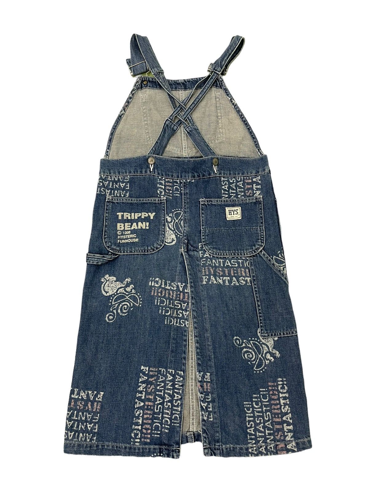 Hysteric Glamour Vtg 1998 Hysteric Mini Overalls Dress Denim 4🟦3 Size 29" - 1 Thumbnail
