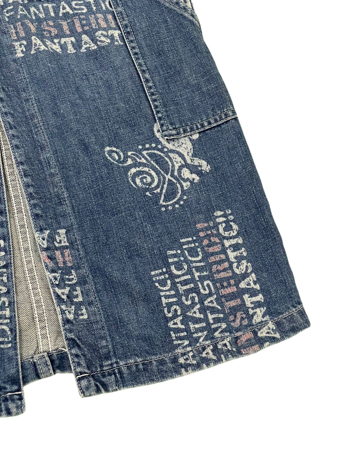 Hysteric Glamour Vtg 1998 Hysteric Mini Overalls Dress Denim 4🟦3 Size 29" - 3 Thumbnail