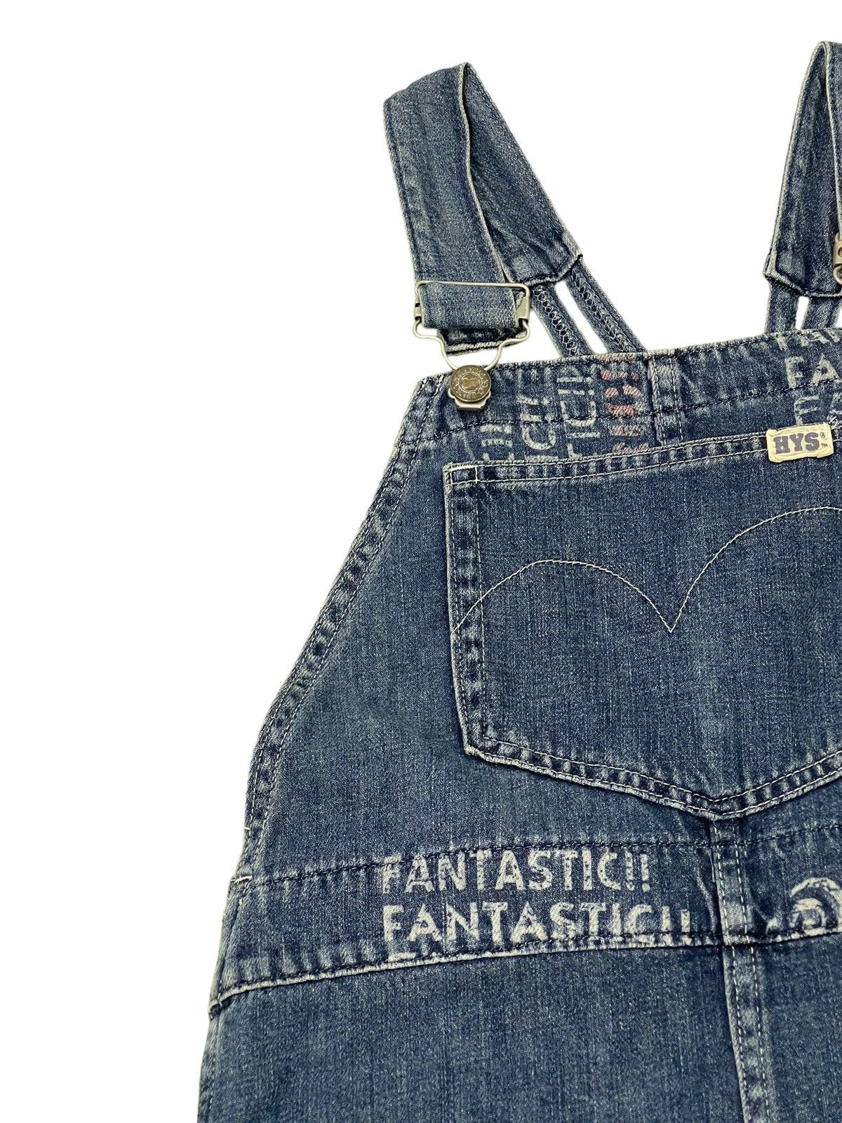 Hysteric Glamour Vtg 1998 Hysteric Mini Overalls Dress Denim 4🟦3 Size 29" - 10 Thumbnail